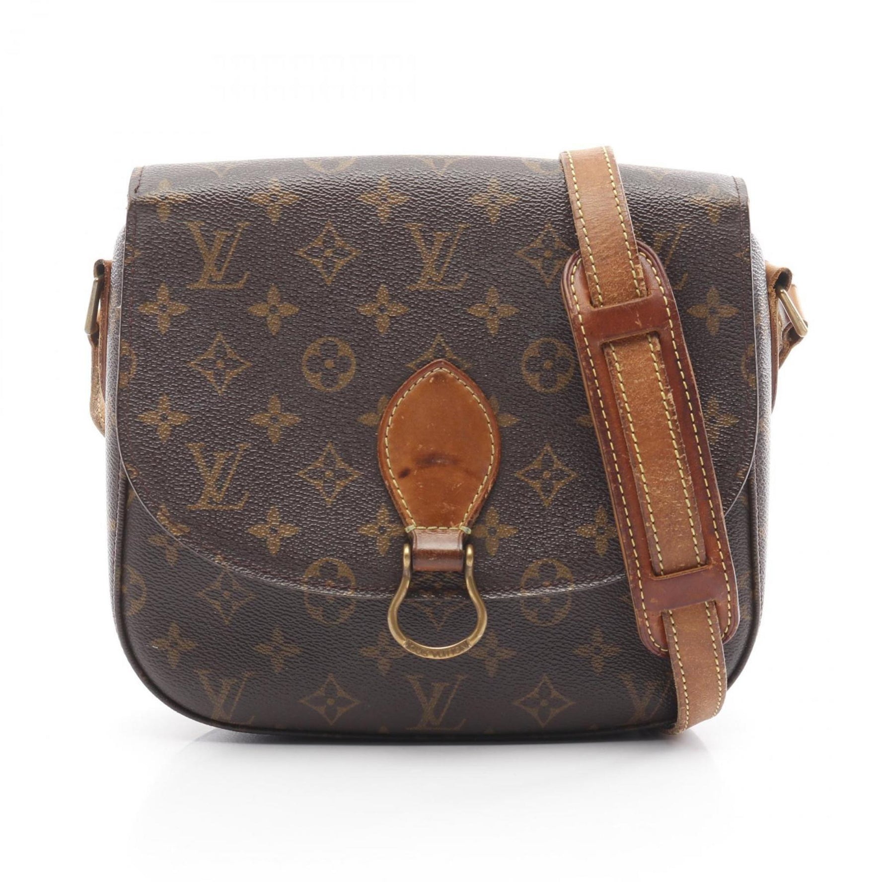 Louis Vuitton Saint-Cloud GM Shoulder Bag Coated Canvas Leather Monogram Brown