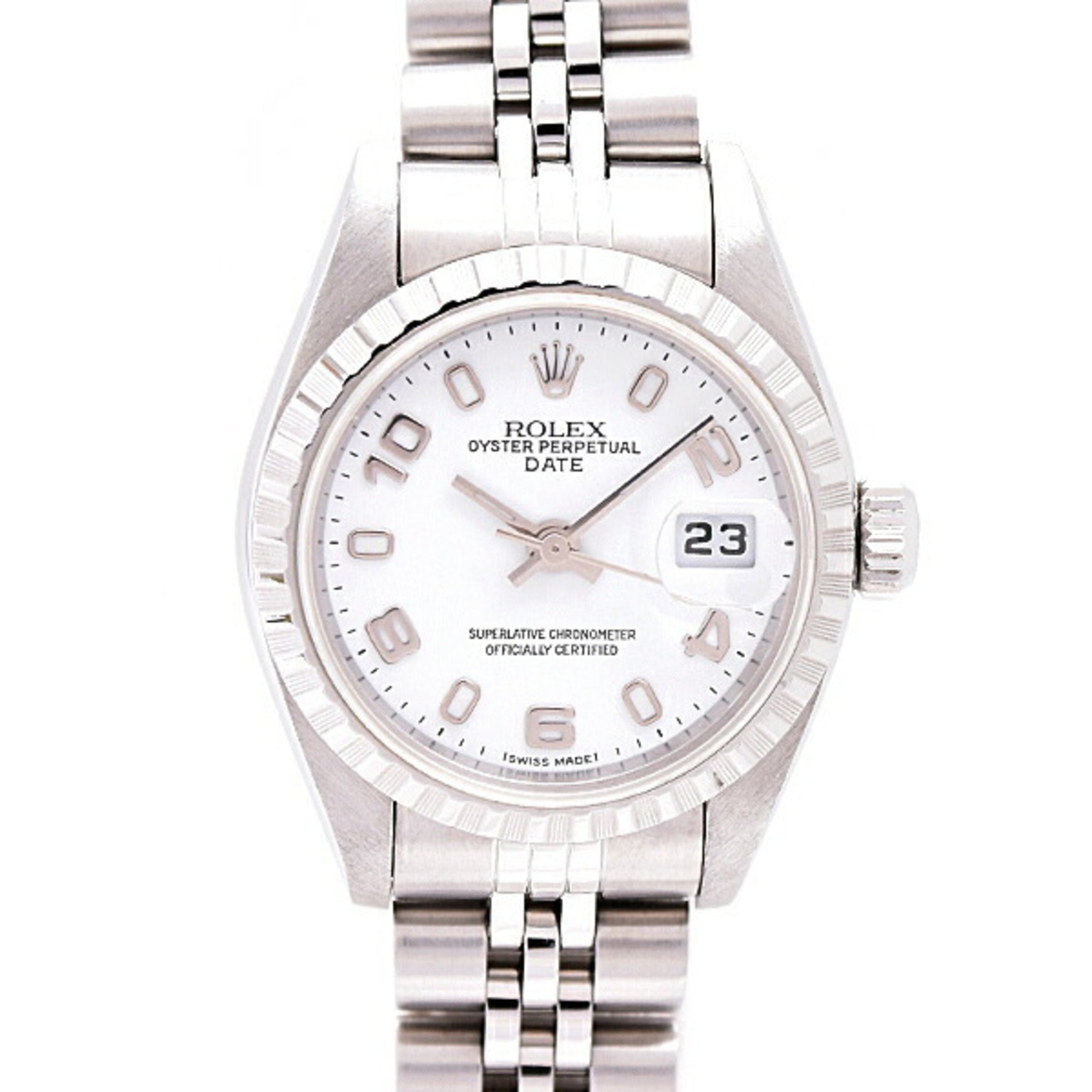 Rolex Watch Oyster Perpetual Date Automatic D Series White Dial Stainless Steel SS