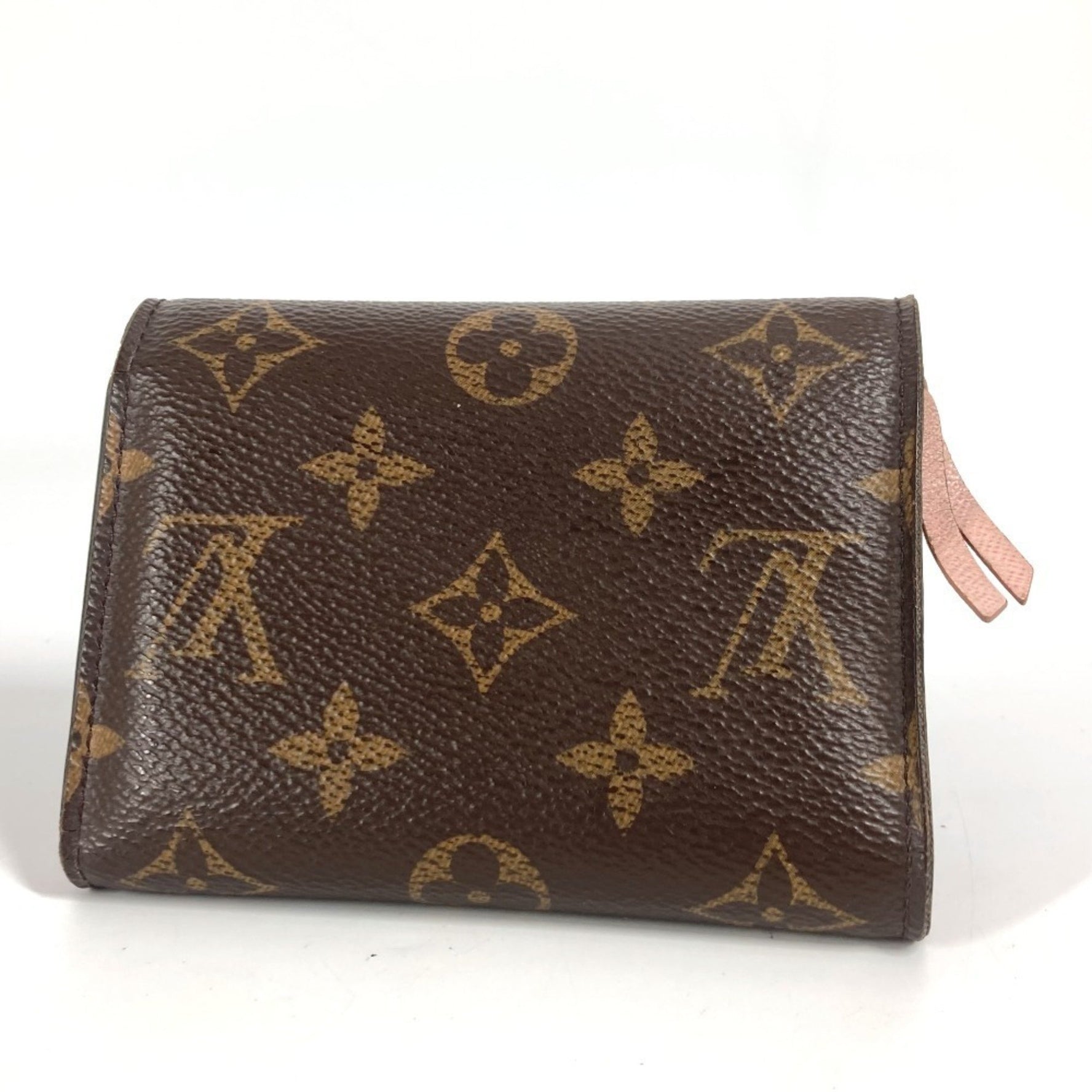 Louis Vuitton Monogram Portefeuille Victorine Compact Wallet Tri-fold Canvas Rose Ballerine Brown