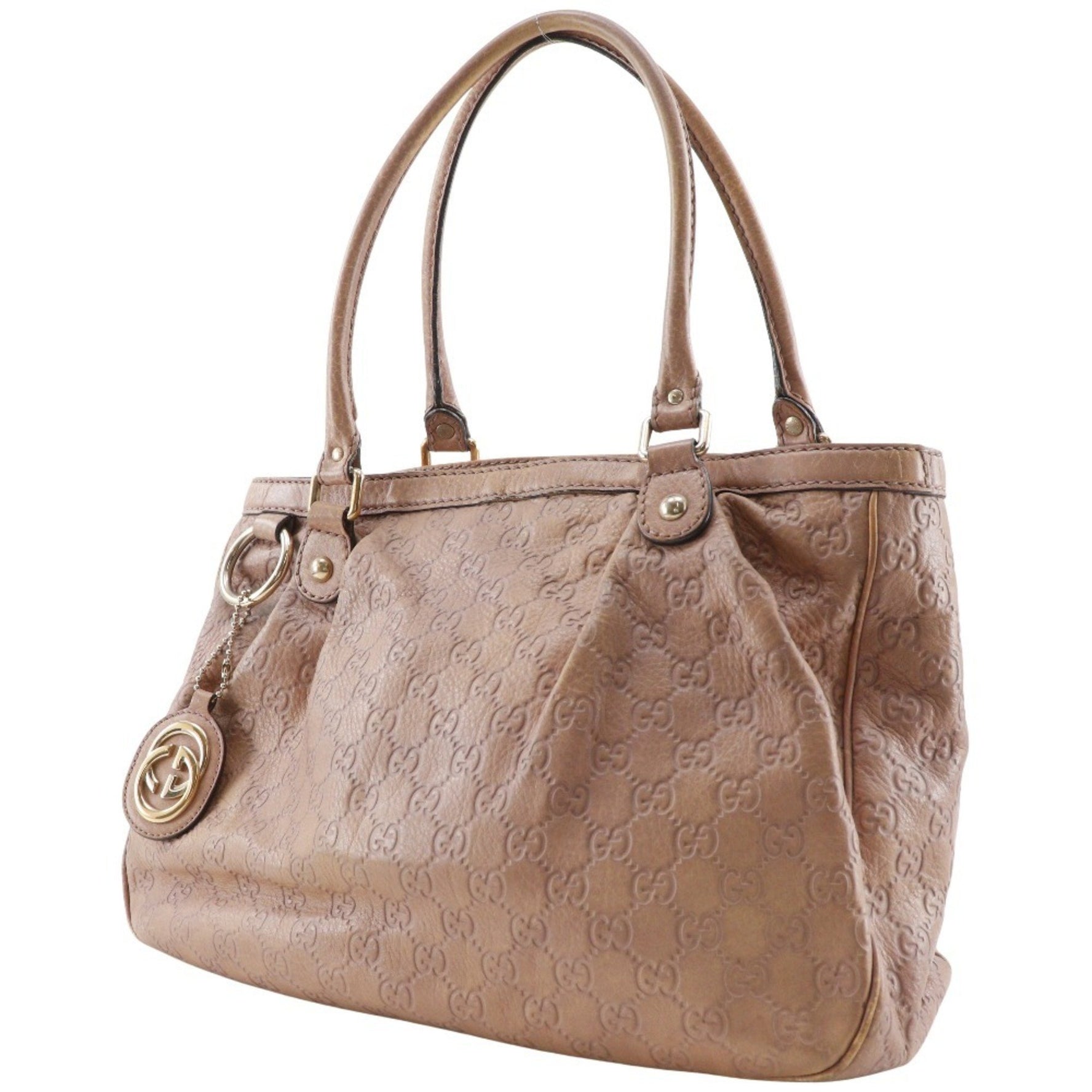 Gucci Sukey Tote Bag GG Shimmer Leather Type