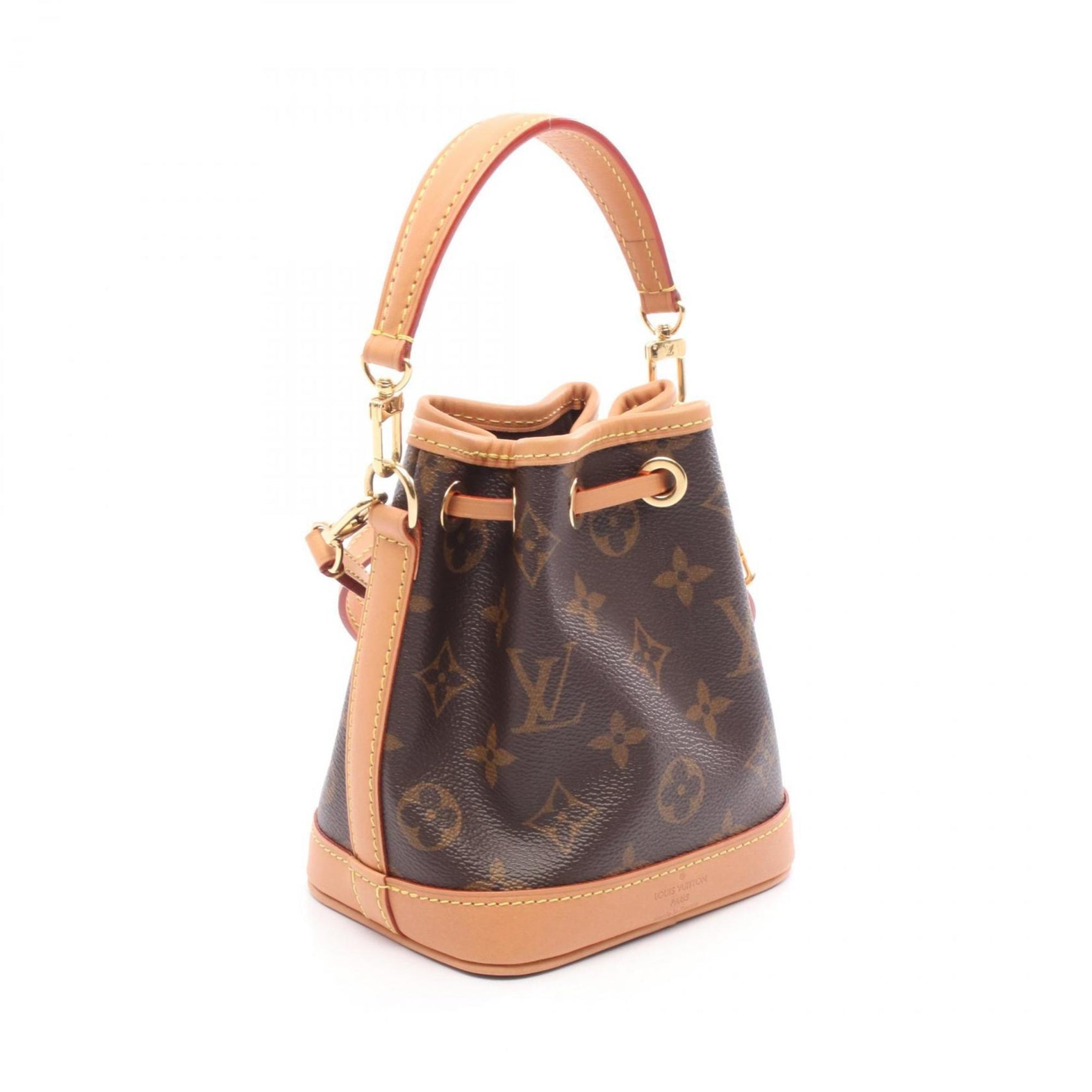 Louis Vuitton Nano Noe Handbag, Coated Canvas and Leather, Monogram
