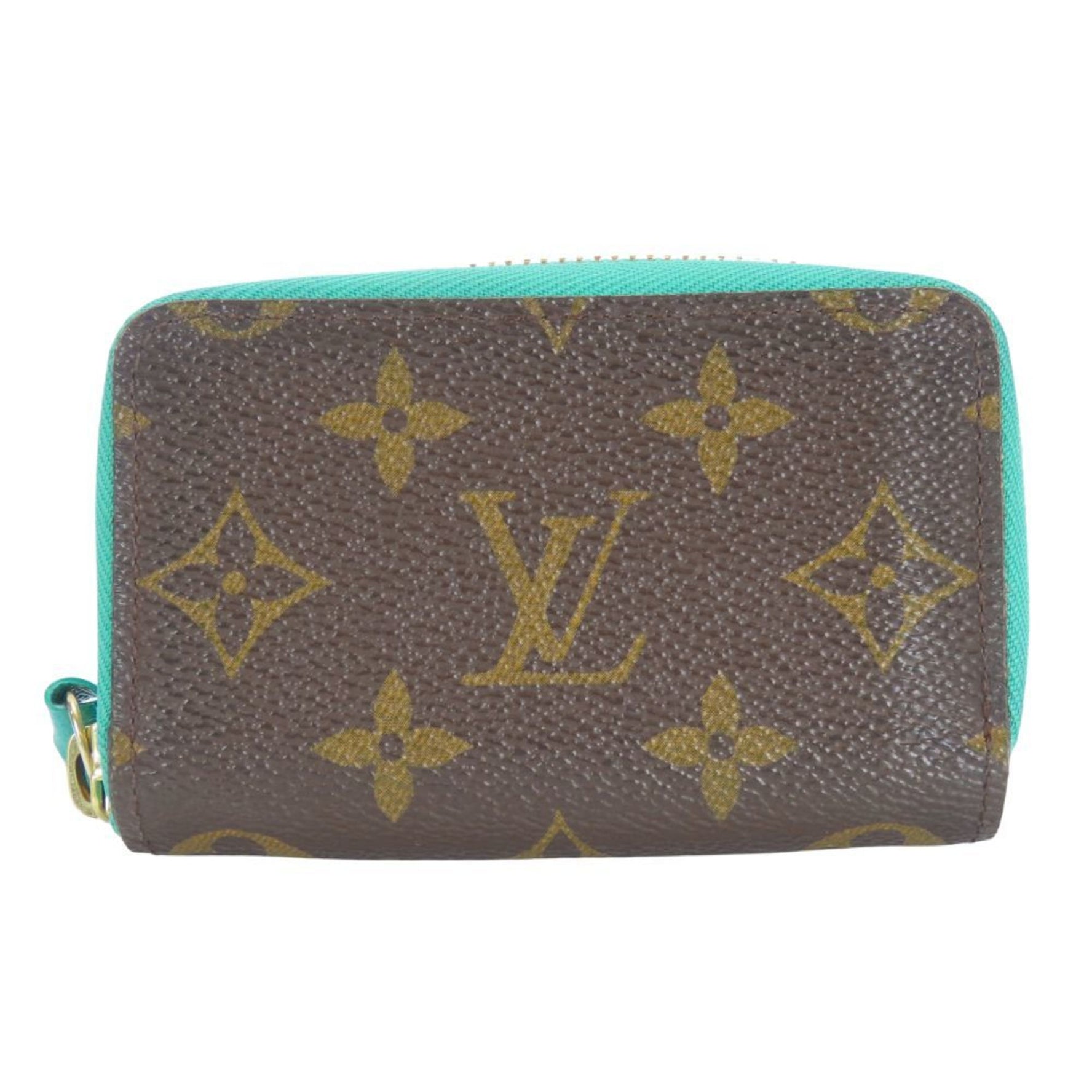 Louis Vuitton Multicart Card Case Monogram Turquoise Blue Brown LOUIS VUITTON