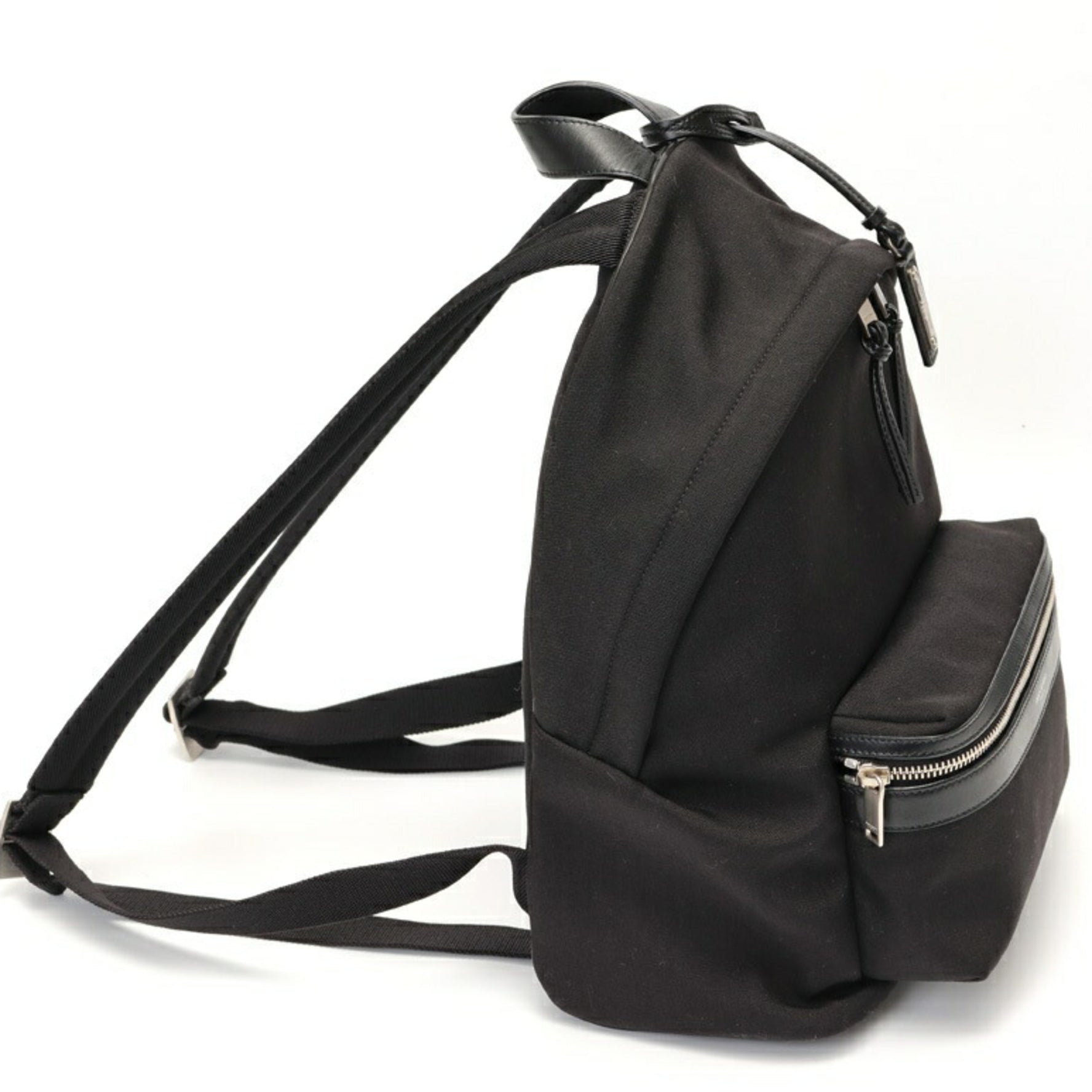 Saint Laurent SAINT LAURENT City Mini Backpack Nylon Black E-157770