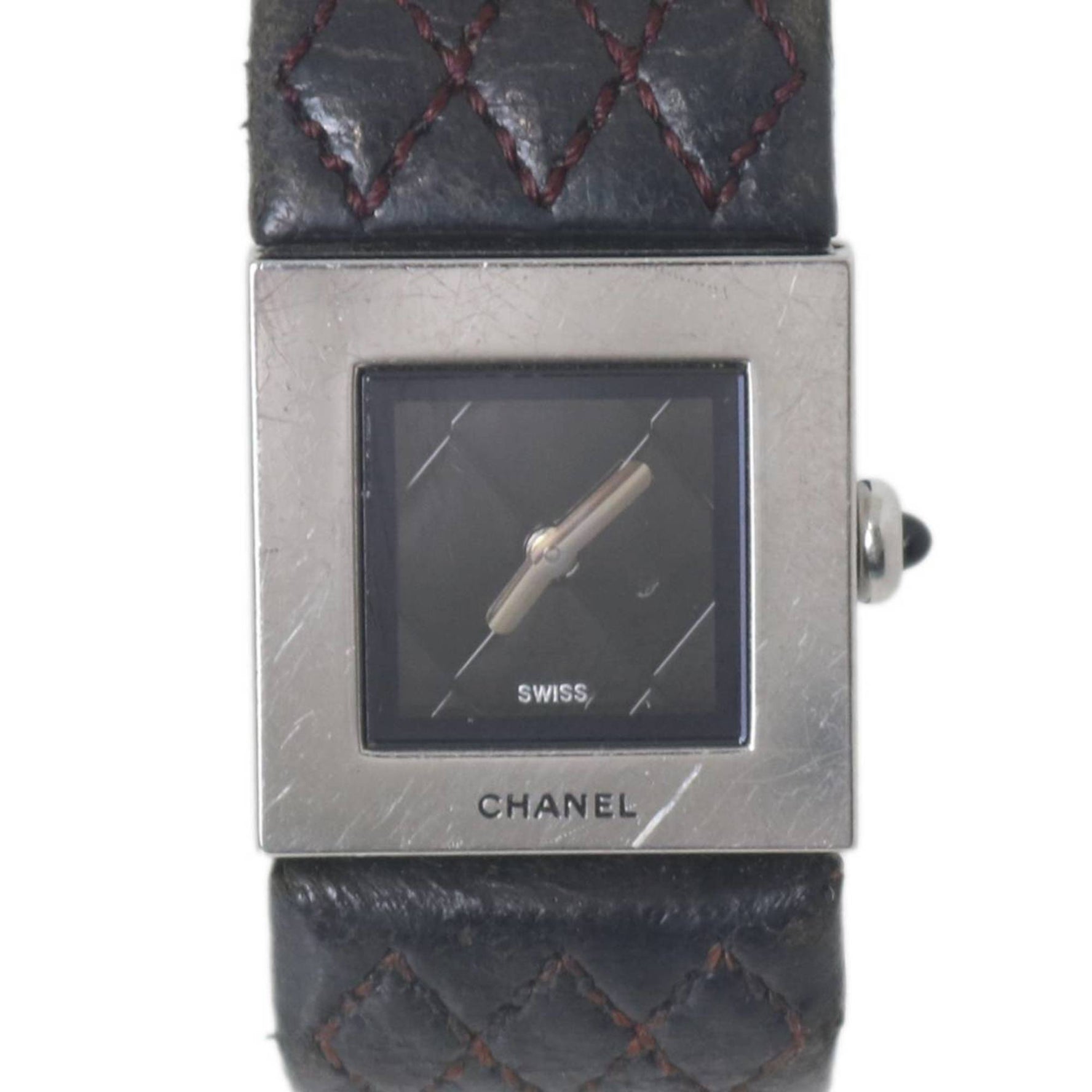 CHANEL Ashier Ladies Quartz Watch Matelasse x Black ES