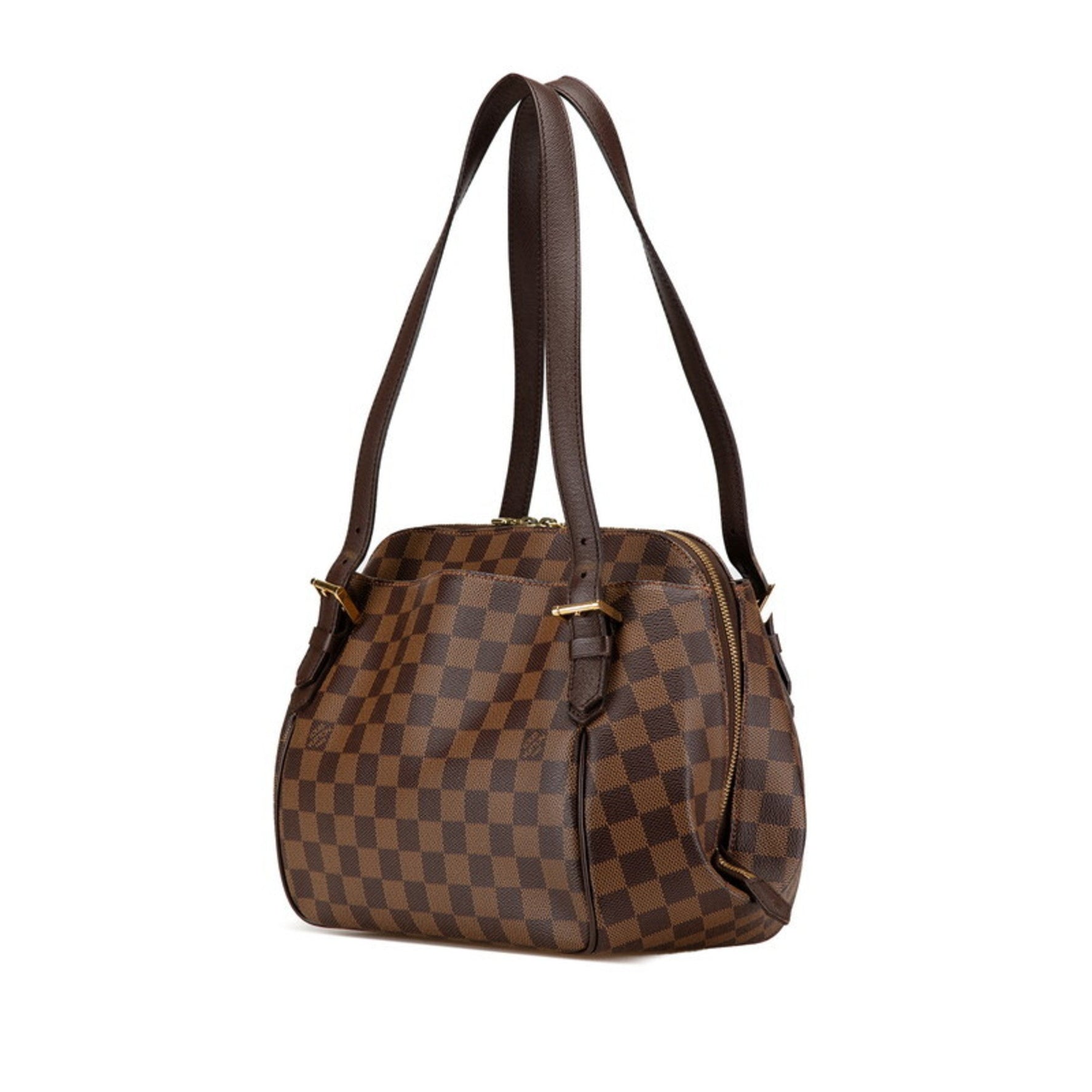 Louis Vuitton Damier Belem MM Handbag PVC Leather