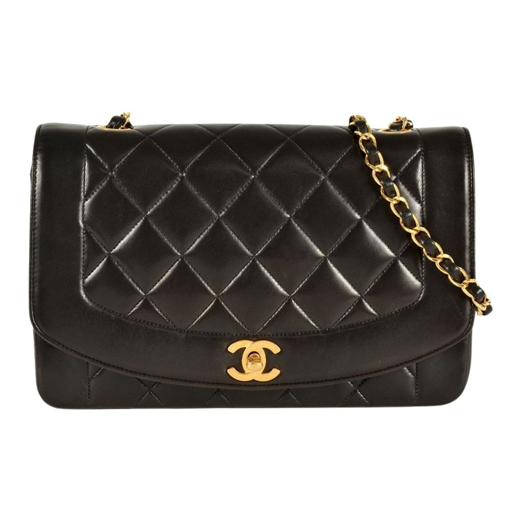 CHANEL Diana 25 Shoulder Bag Lambskin Coco Mark