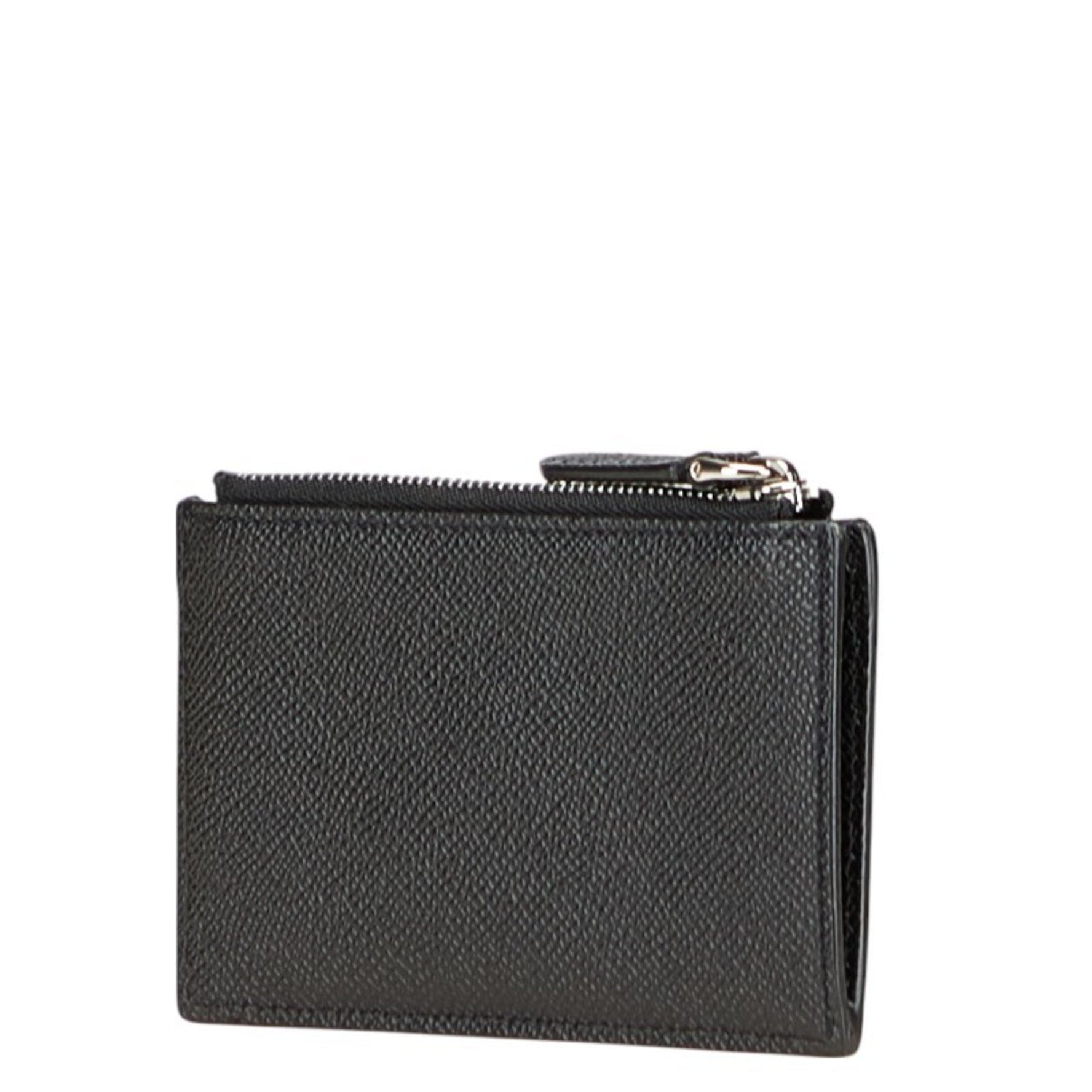Burberry Logo Fragment Case Card Black Leather Women's BURBERRY