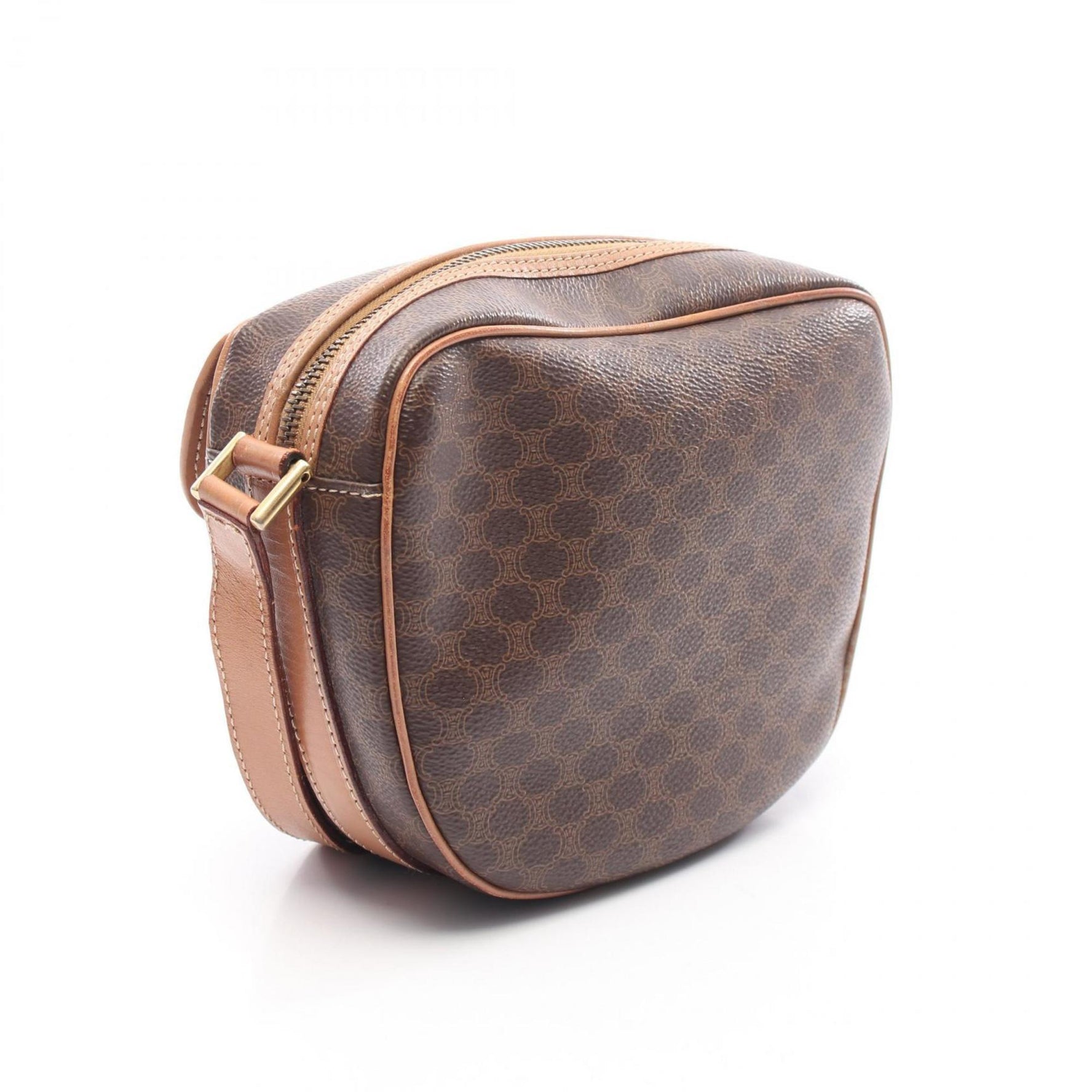 Celine Macadam Shoulder Bag, PVC-Coated Canvas and Leather