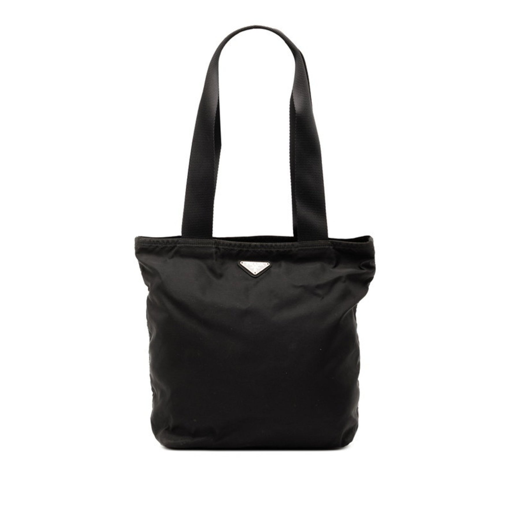 Prada Triangle Logo Tote Bag, Nylon