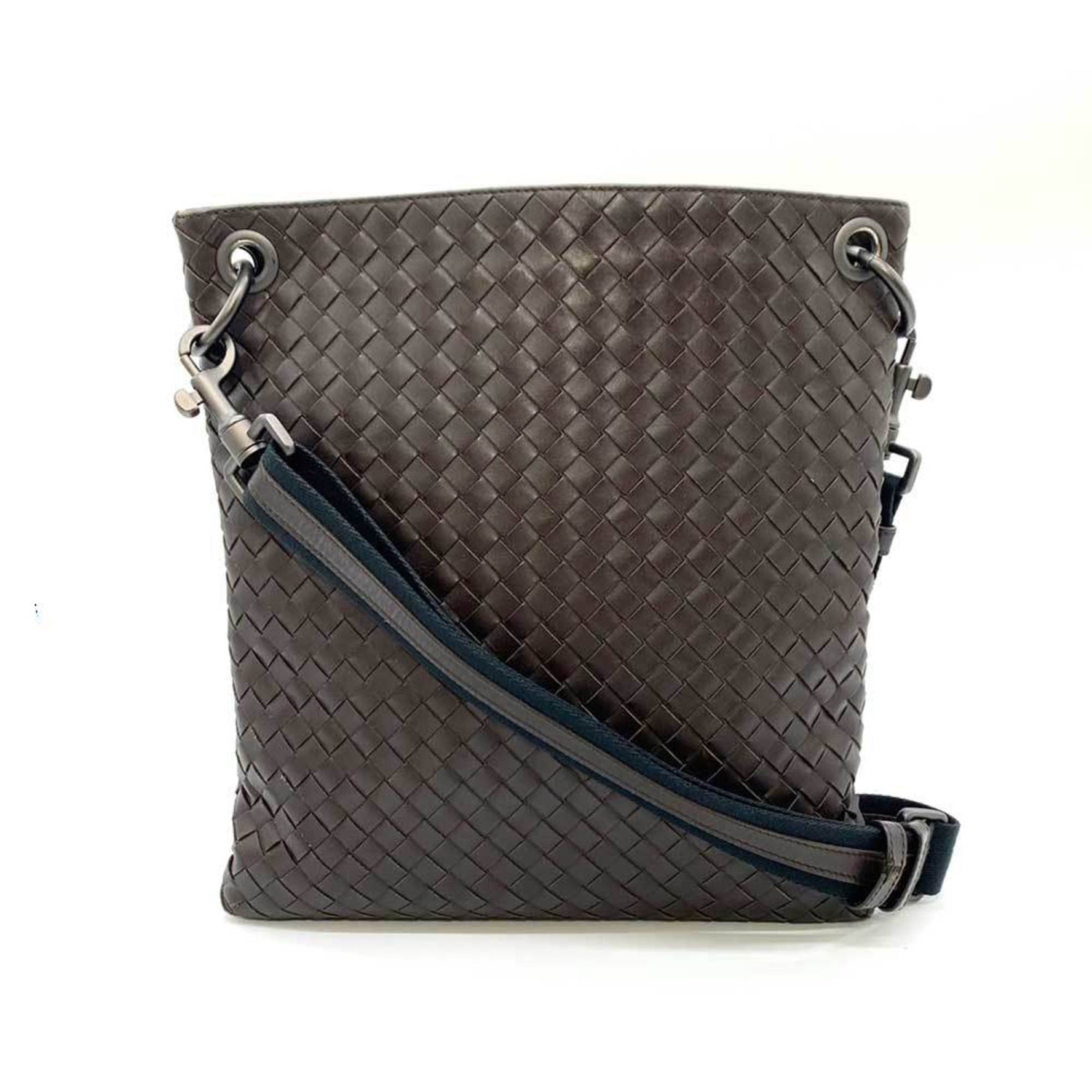 Bottega Veneta Bag Intrecciato Shoulder Crossbody Square Men Women Leather BOTTEGAVENETA