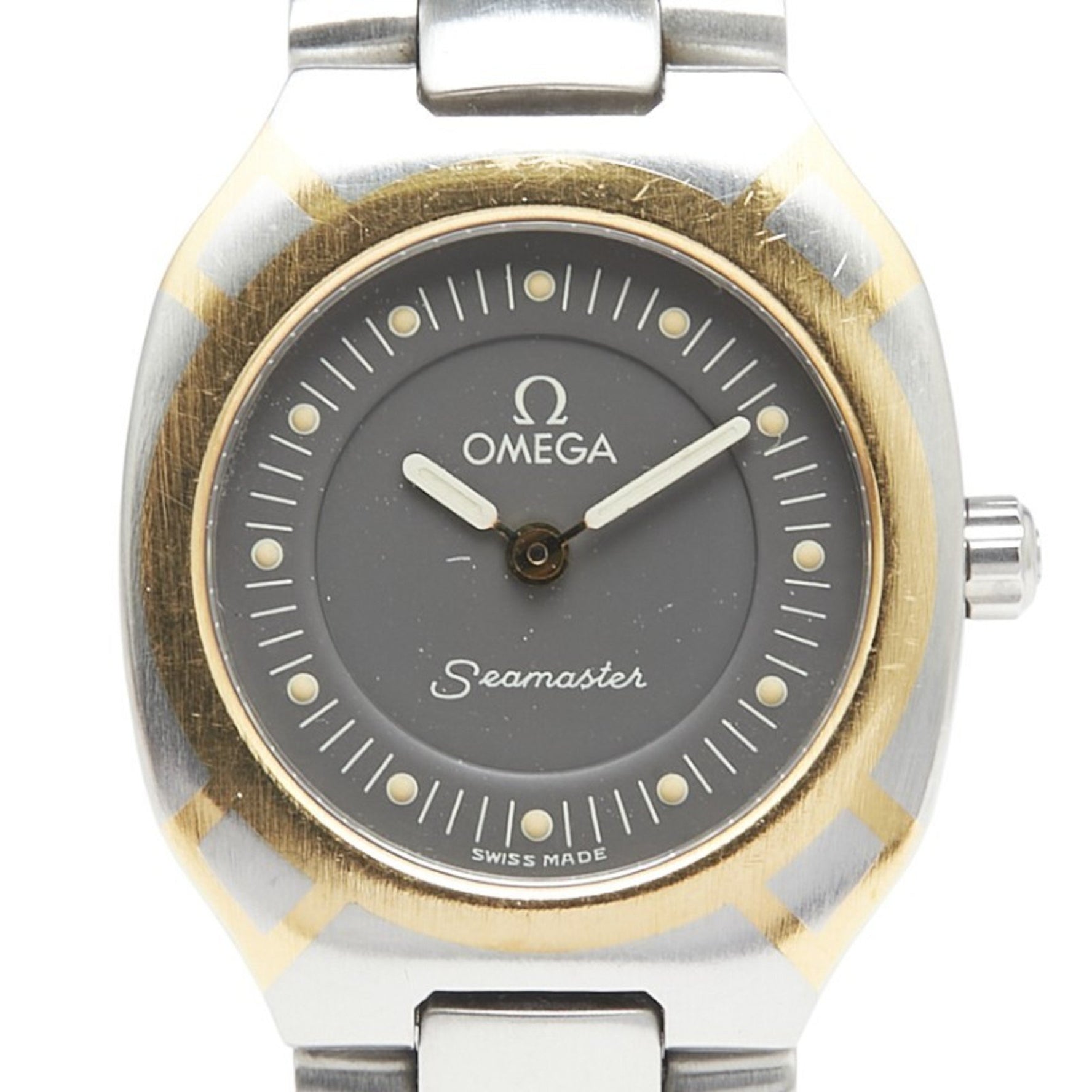 Omega Seamaster Polaris Quartz Watch with Dial and Stainless Steel Plated