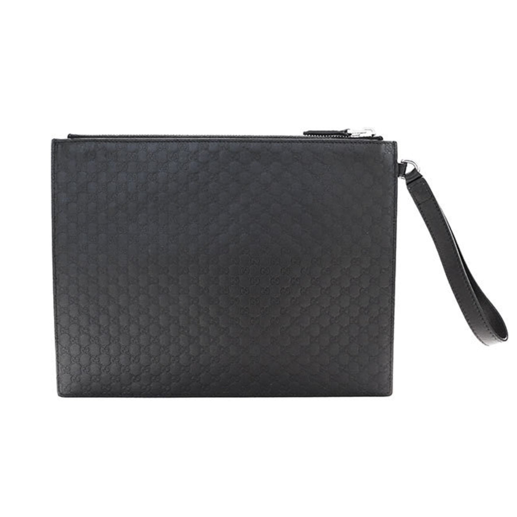 GUCCI Bag and Men, Clutch Bag, Second Micro GG Shima Leather, with Handle