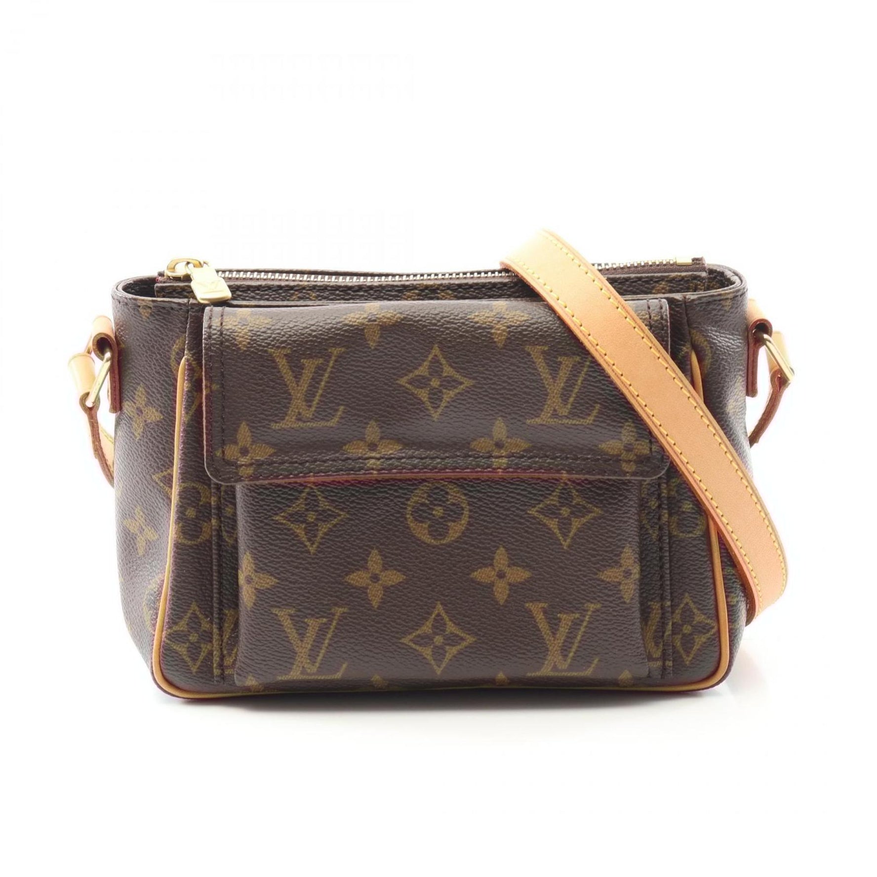 Louis Vuitton Viva Cite PM Monogram Shoulder Bag Coated Canvas Leather Brown