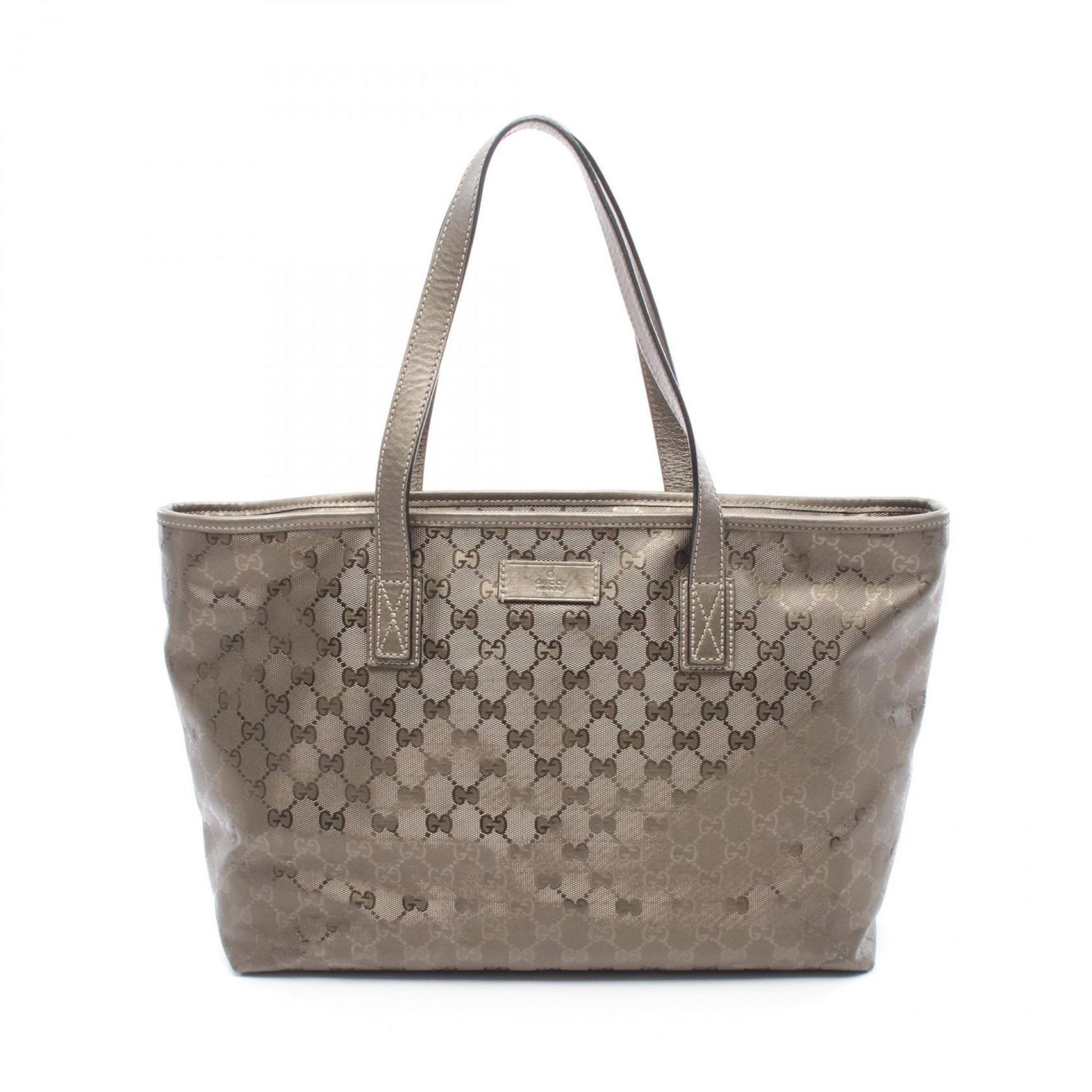 Gucci GG Imprime Tote Bag, Coated Canvas and Leather