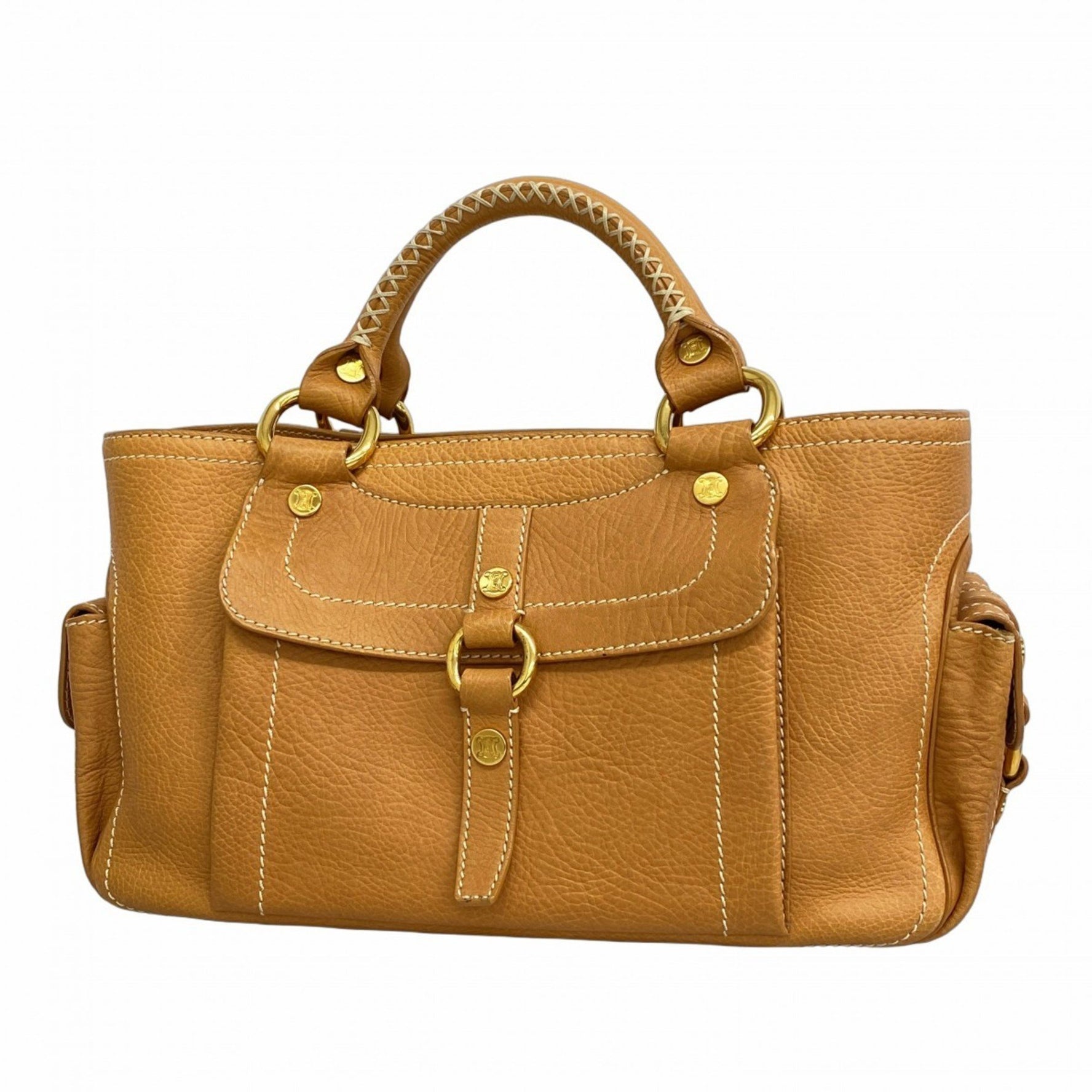 Celine Boogie Leather Light Brown Handbag