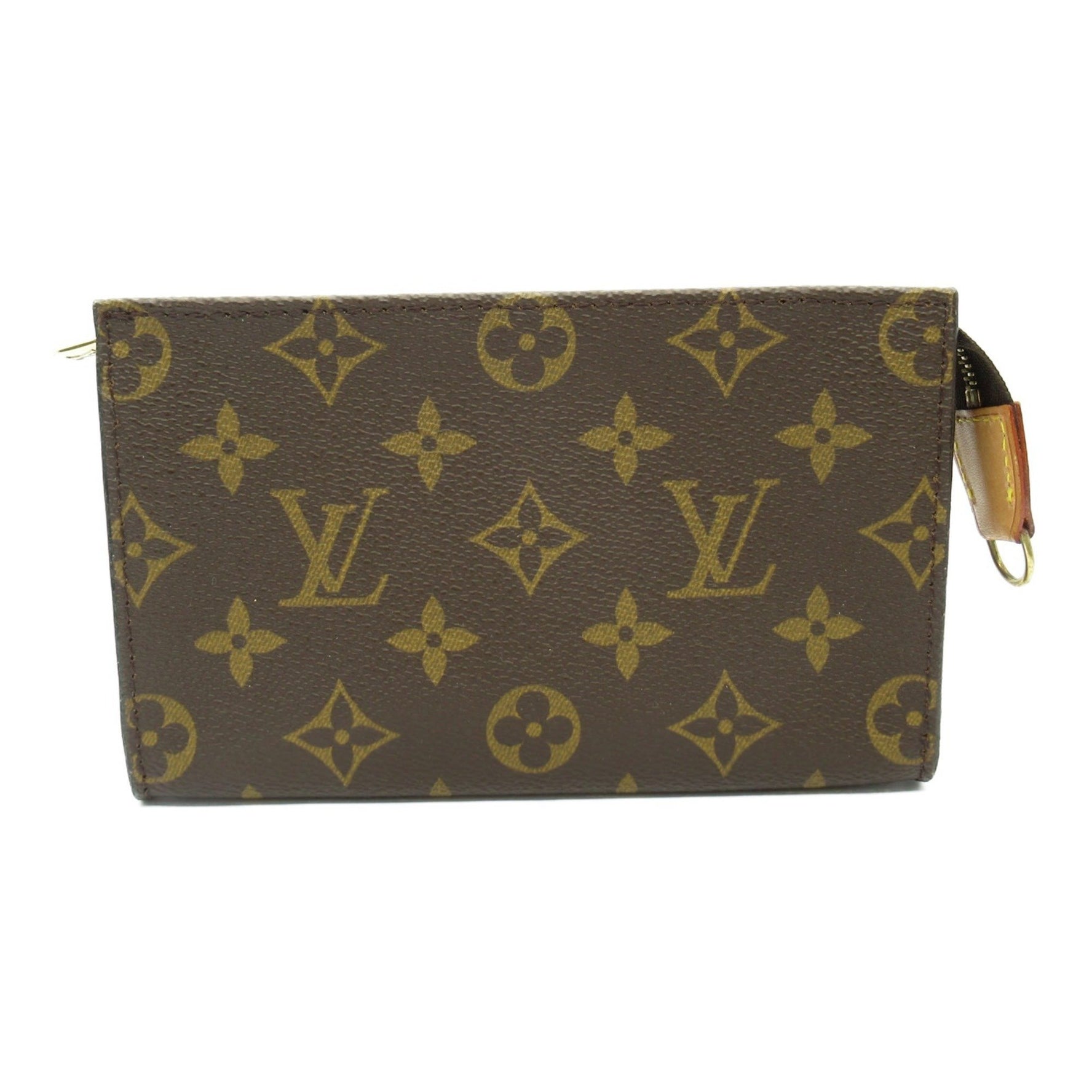 Louis Vuitton LOUIS VUITTON Pouch Bag Leather Monogram Ladies Brown