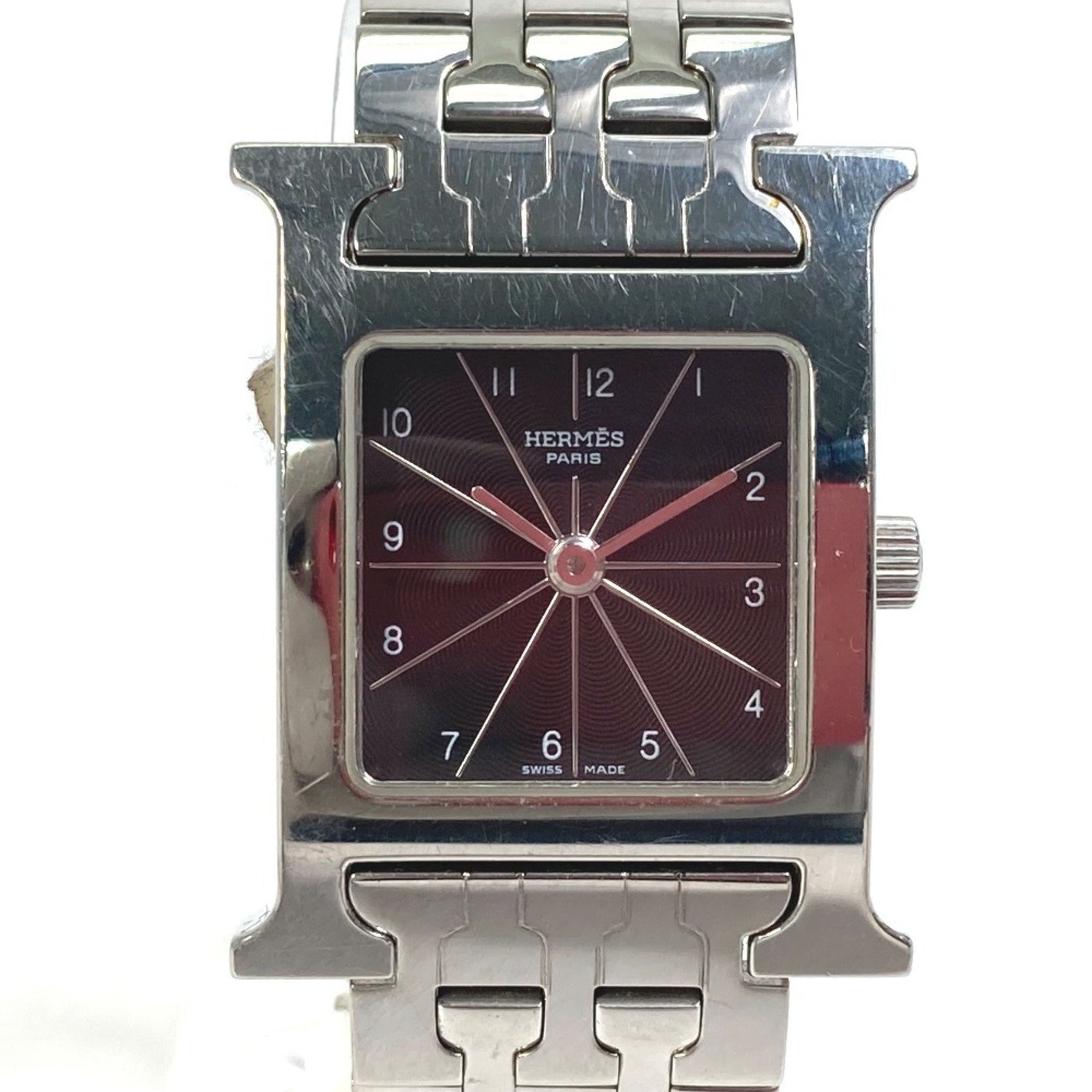 HERMES HH1.210 H Watch Quartz Wristwatch, Stainless Steel, Women's, Silver