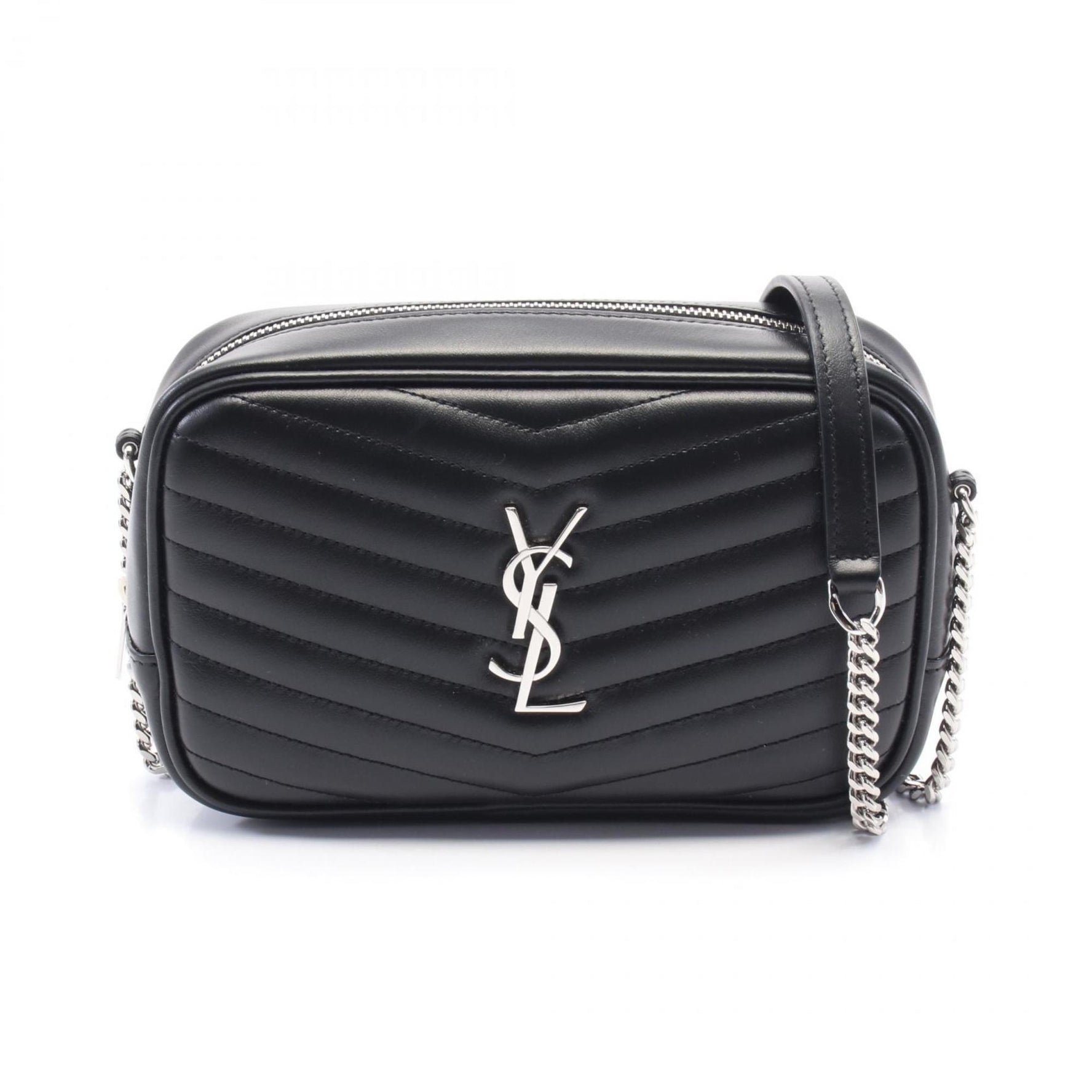 Saint Laurent LOU Shoulder Bag Leather Women's Black 748849DV7021000