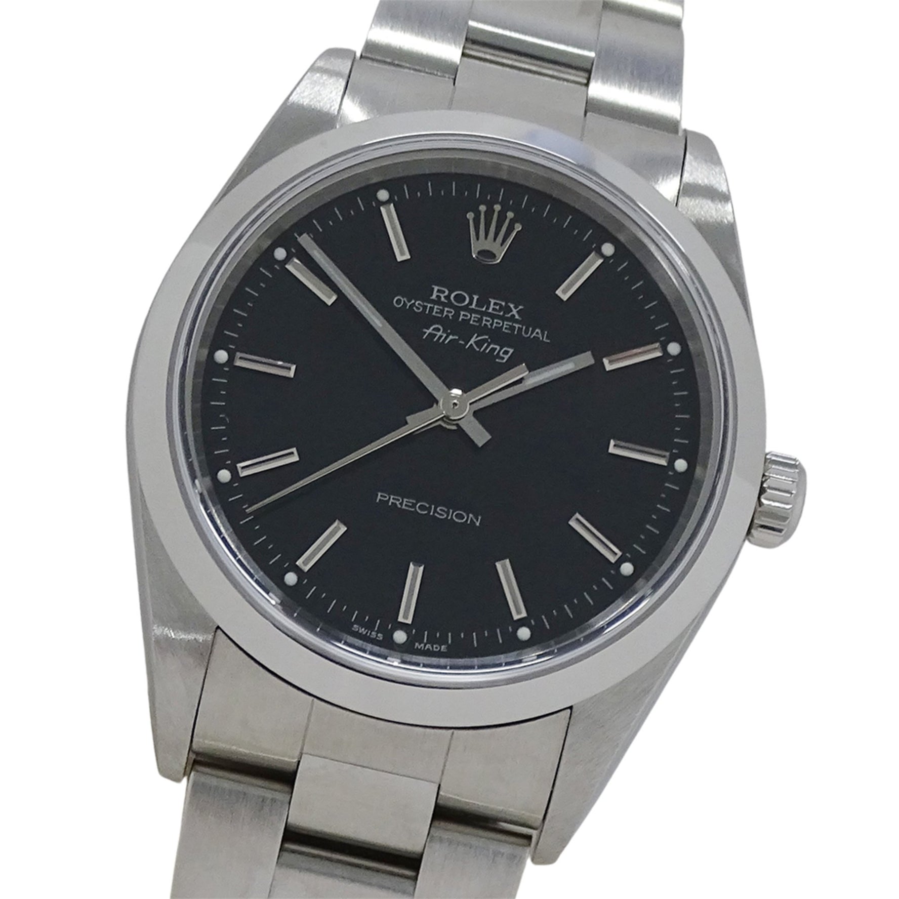 Rolex Air-King Y-number Automatic Watch, Stainless Steel, Silver/Black, Polished