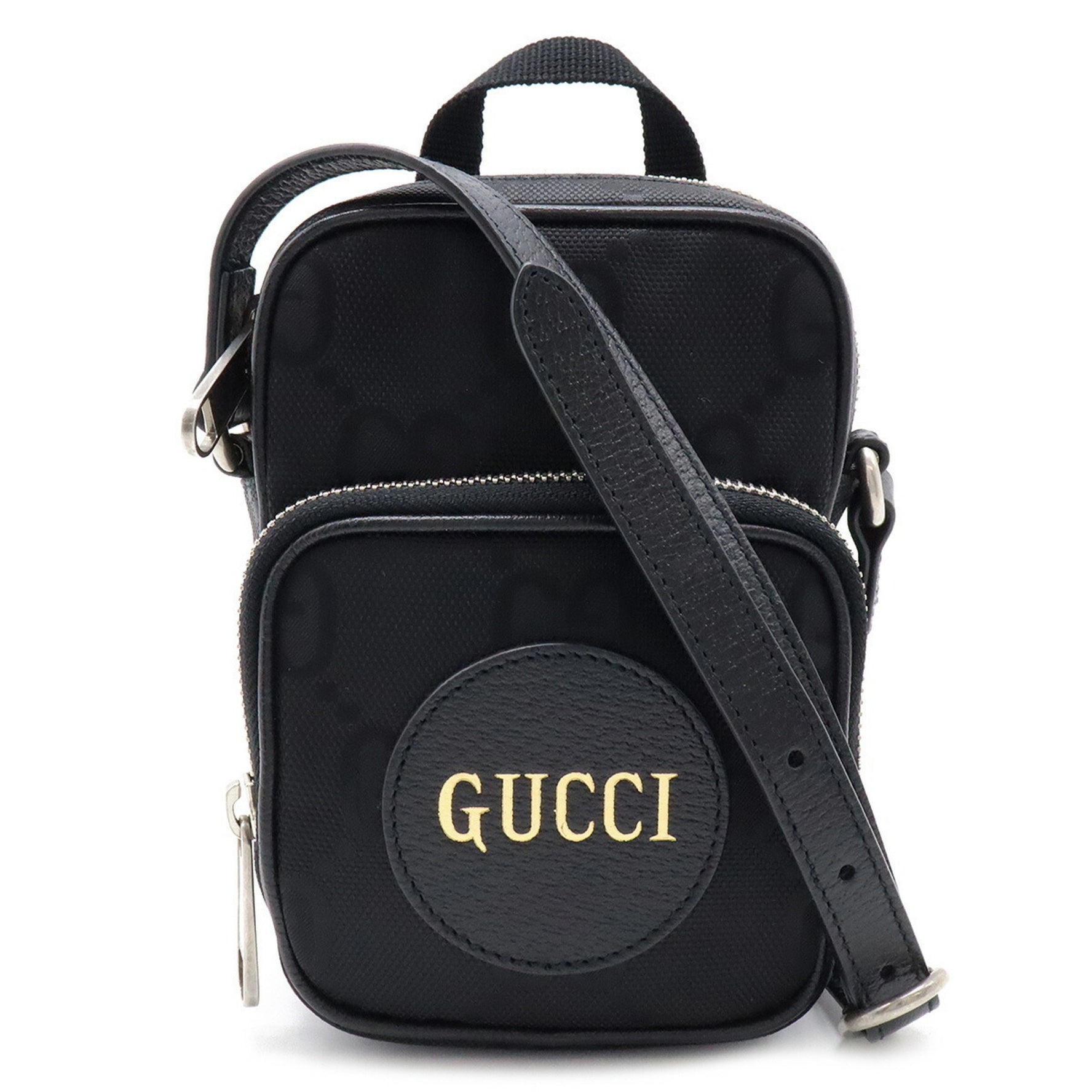 GUCCI Off The Grid Shoulder Bag Pochette Nylon Canvas Leather