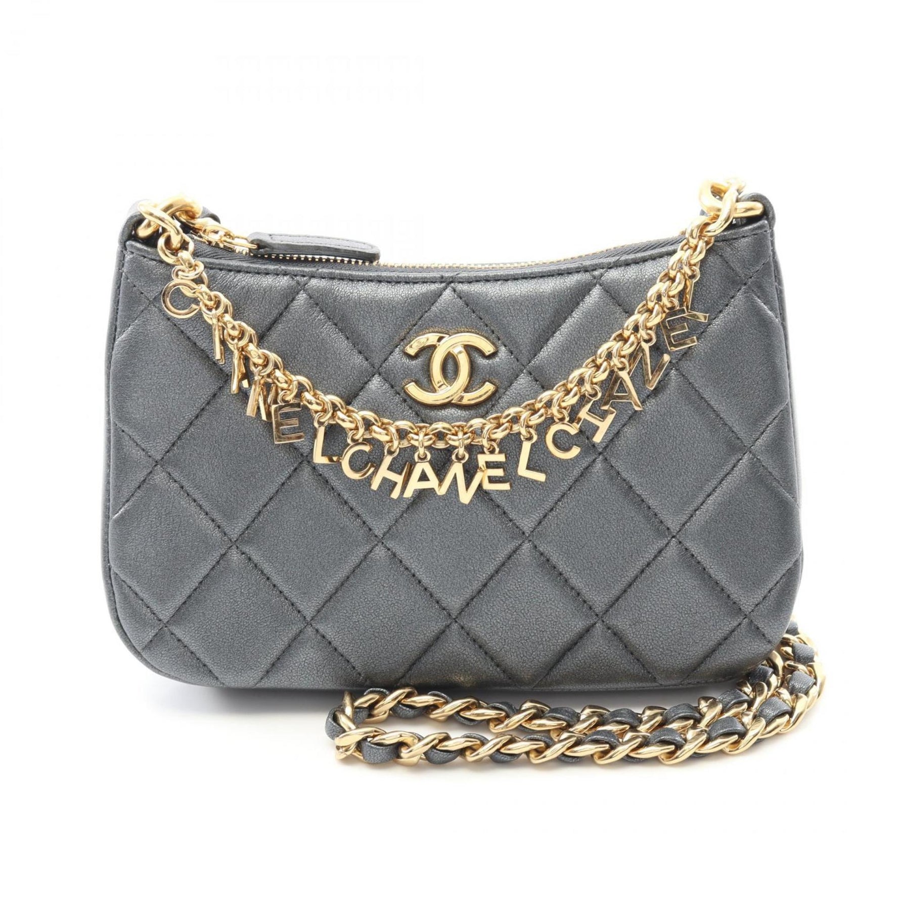 CHANEL Matelasse Coco Mark Shoulder Bag, Leather