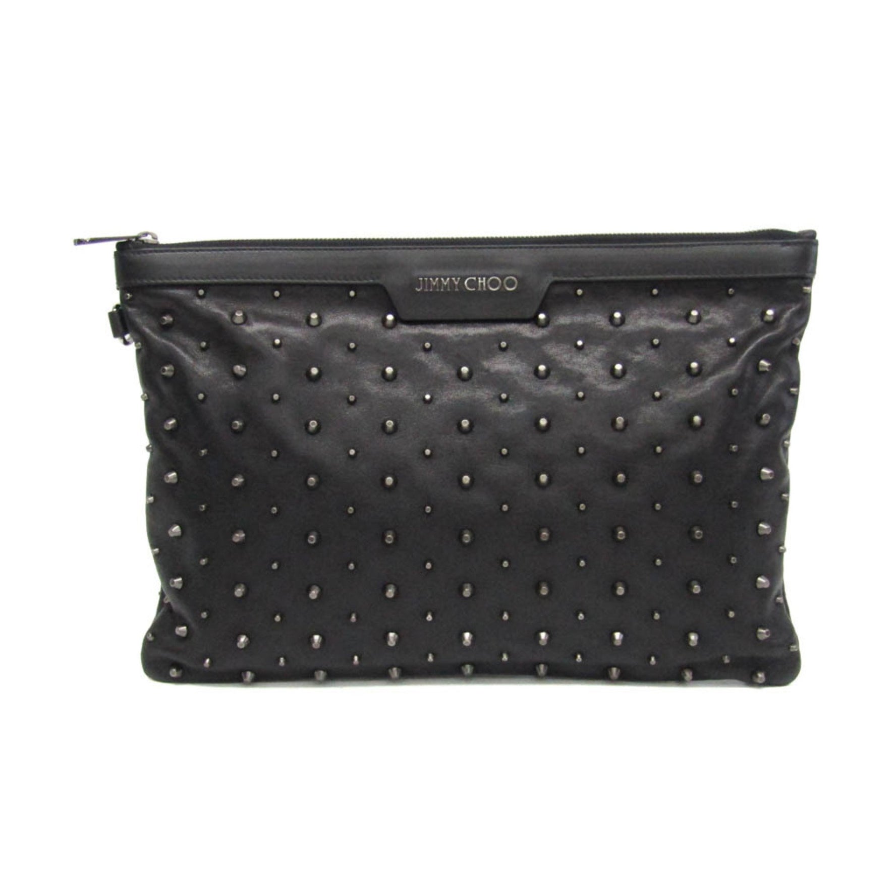 Jimmy Choo Studs Men,Women Leather Clutch Bag