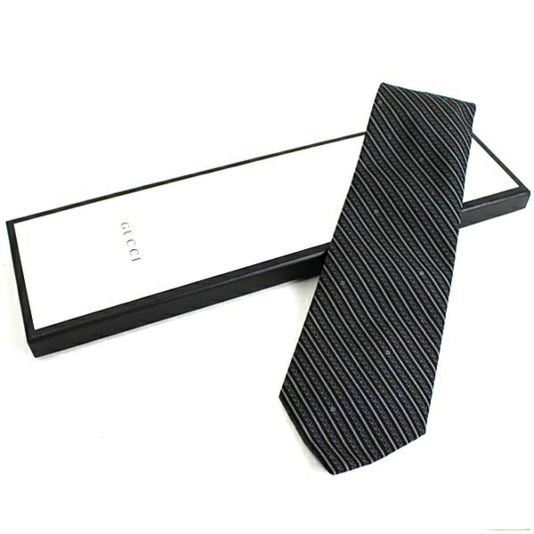 GUCCI Unused Silk Tie Striped