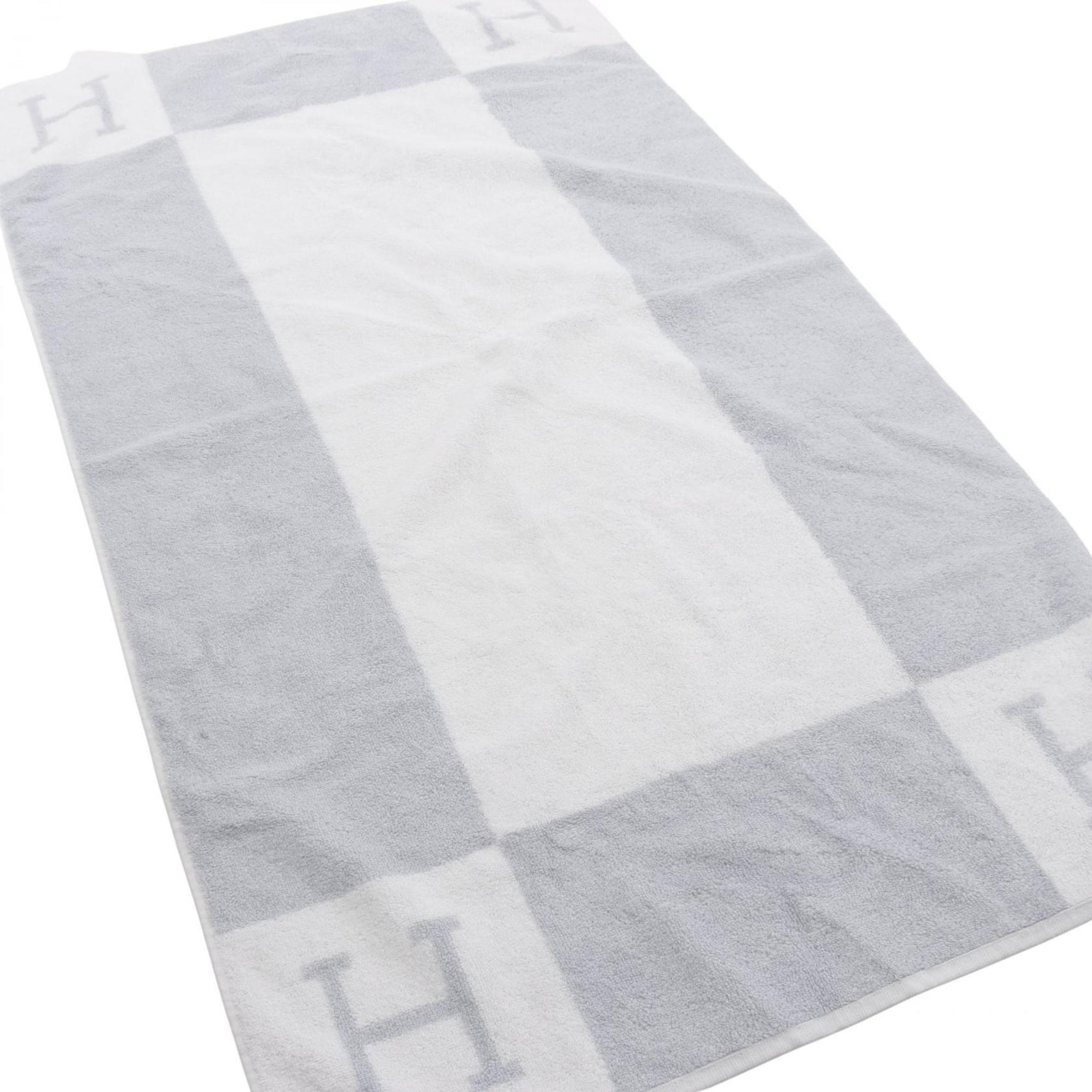 Hermes Hermès Avalon Towel, Cotton, Men's and Blue White