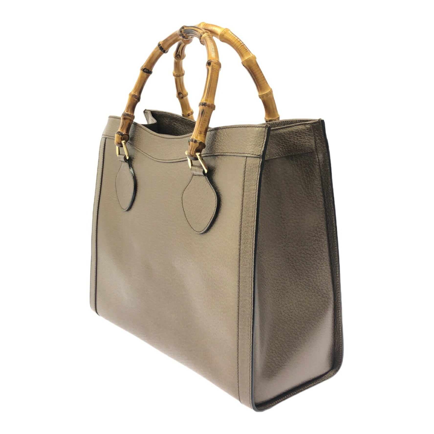 GUCCI Bamboo Handbag Tote Bag Leather Mikunigaoka Store