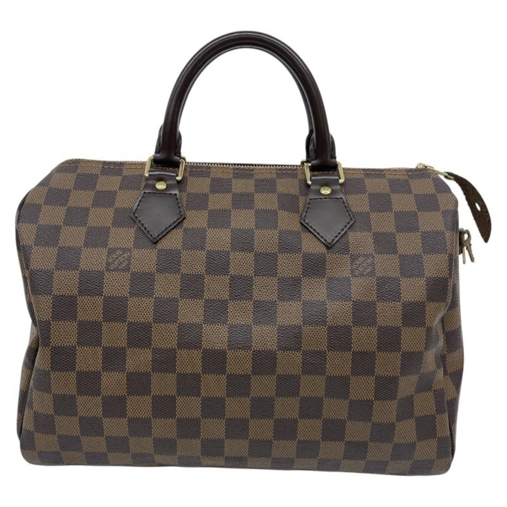 LOUIS VUITTON Speedy 30 Women's Handbag, Damier Ebene Mini Boston Bag