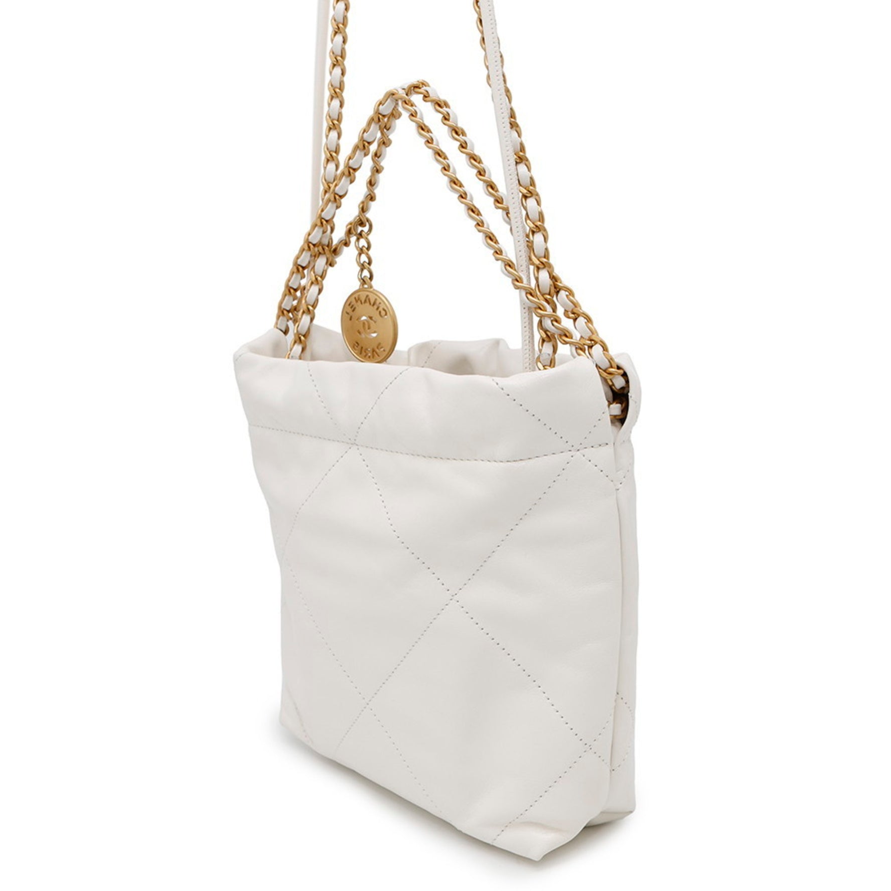 CHANEL 22 Mini Handbag with Coco Mark in Shiny Calfskin Shoulder Bag