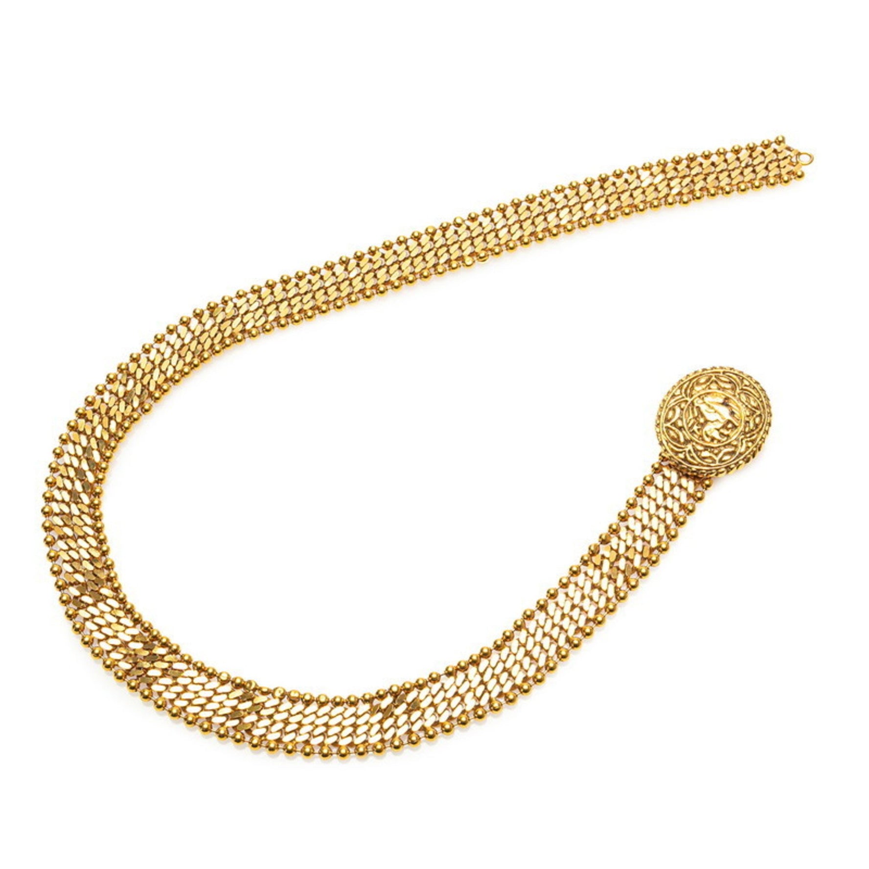 CHANEL Riding Horse Motif Belt, Plated