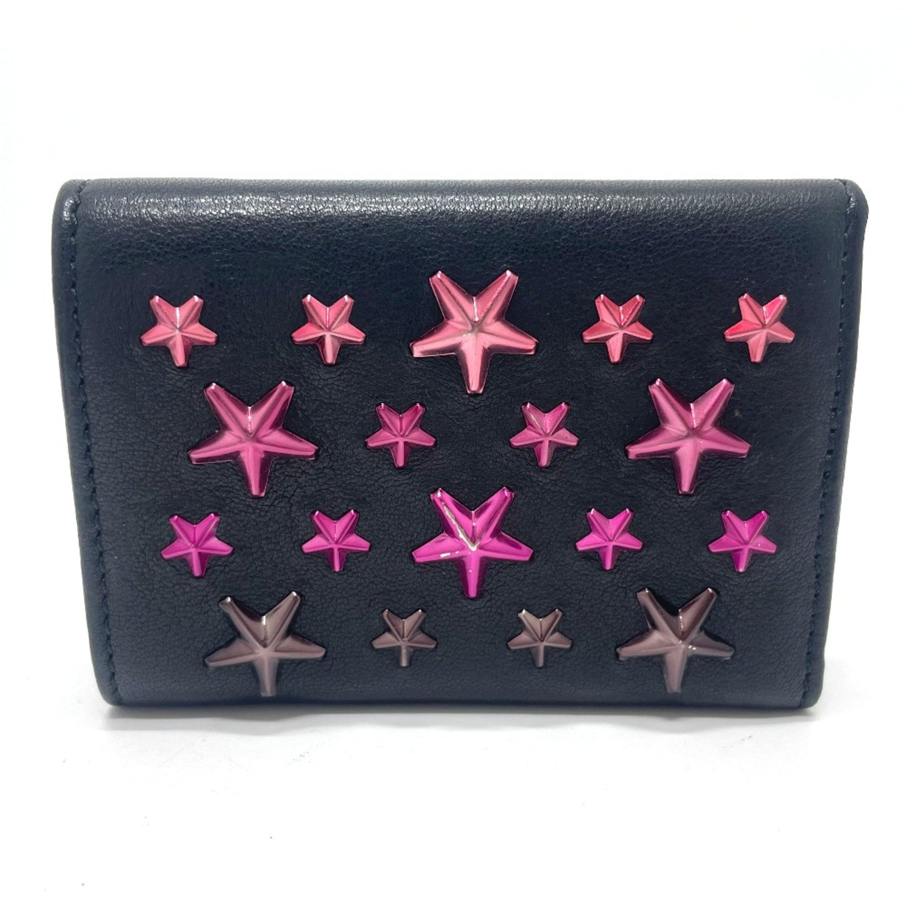Jimmy Choo Star studs Compact Mini Wallet Trifold wallet