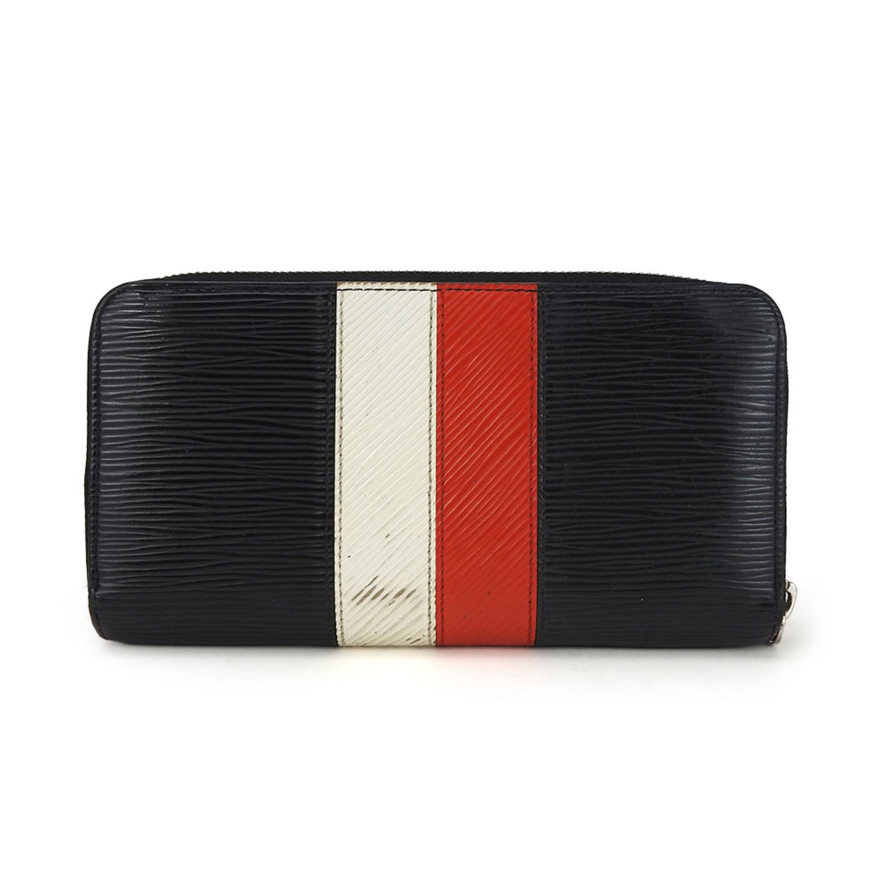 Louis Vuitton Long Wallet Zippy Epi Leather Black Red White Round Accessory Women Men