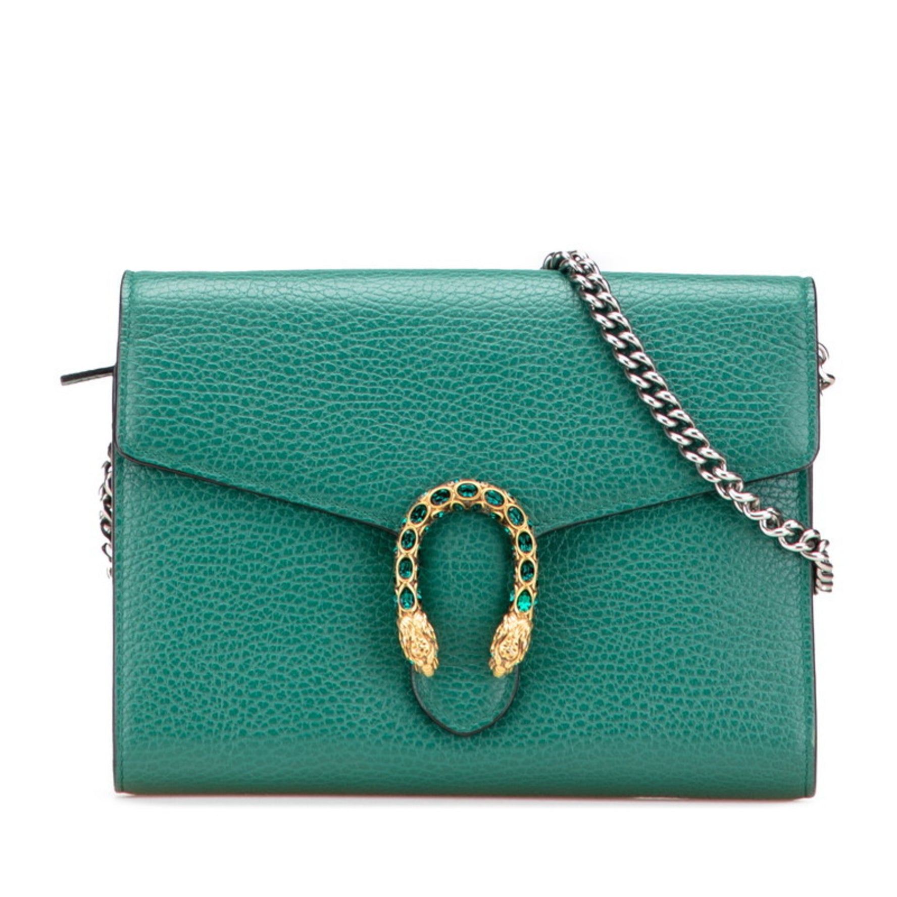 Gucci Dionysus Chain Shoulder Bag/Wallet Bag Green and Gold Leather Women's GUCCI