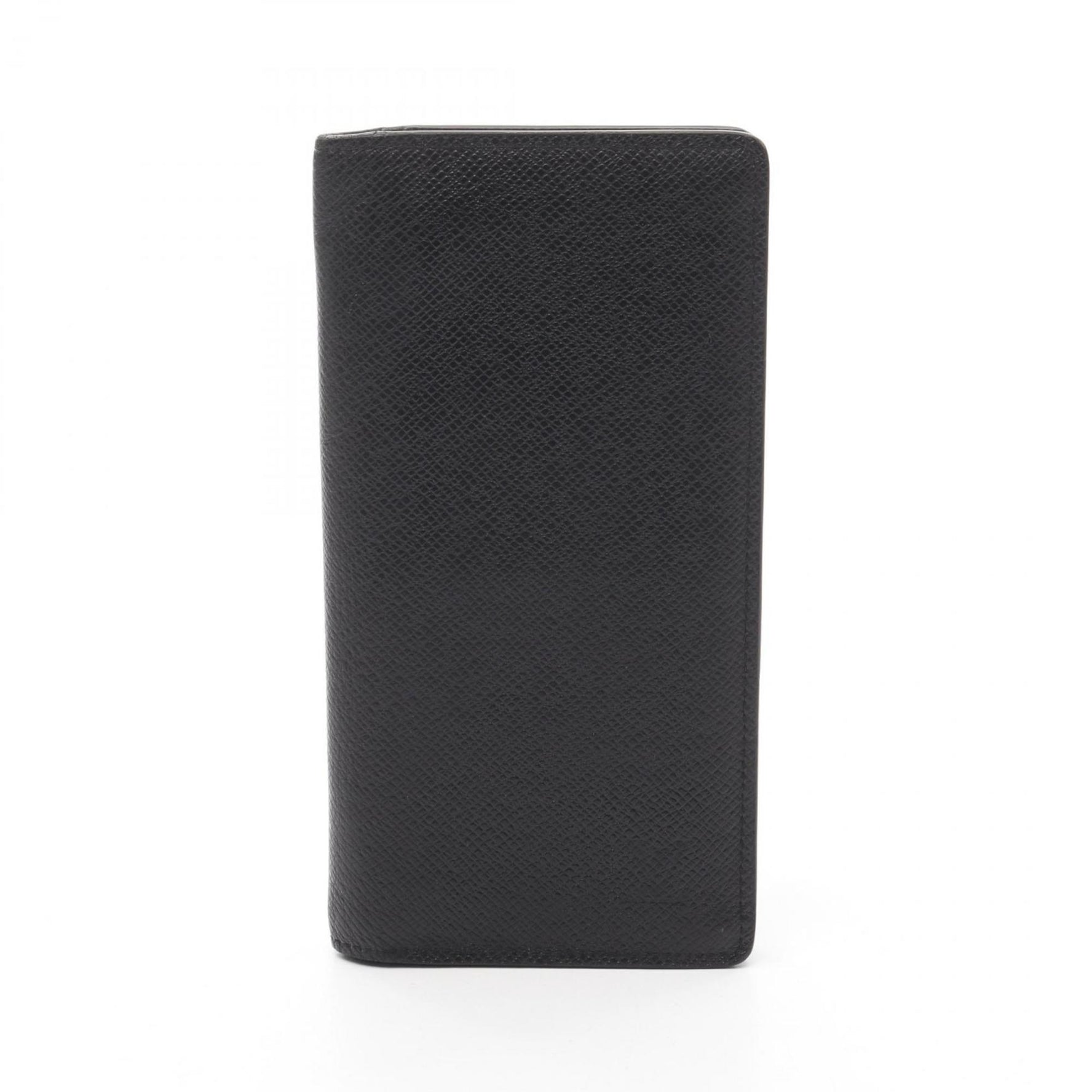 Louis Vuitton Portefeuille Brazza Bifold Long Wallet in Leather Taiga, Black