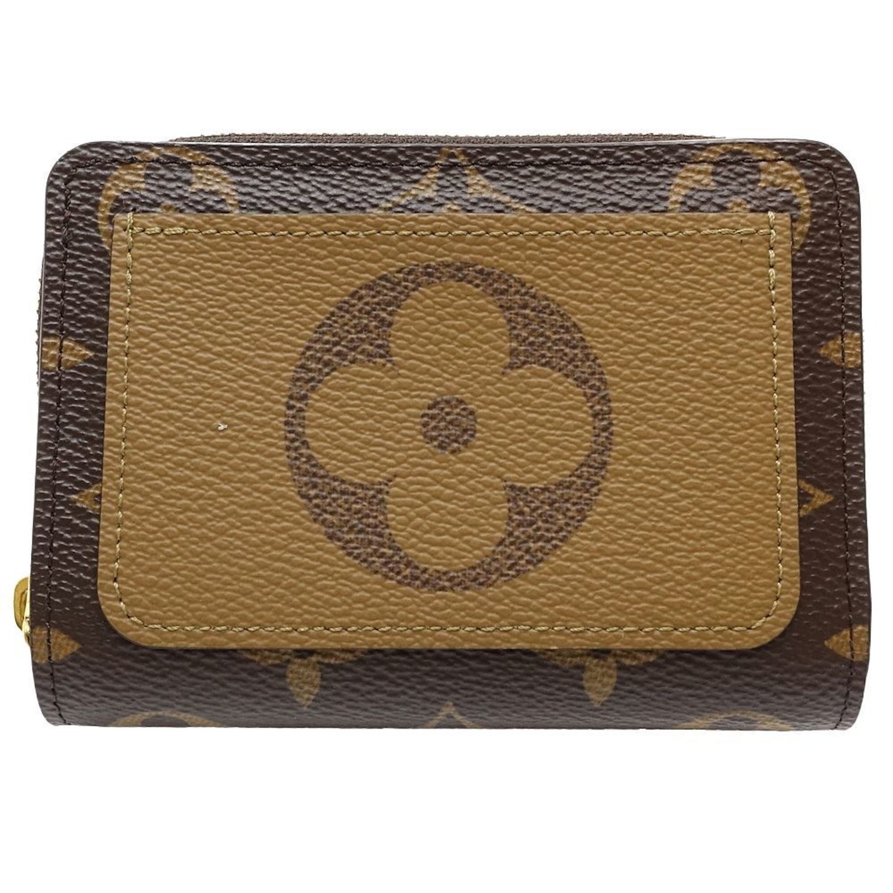 LOUIS VUITTON Louis Vuitton Bi-fold Wallet M81461 Portefeuille Lou Monogram Reverse Brown