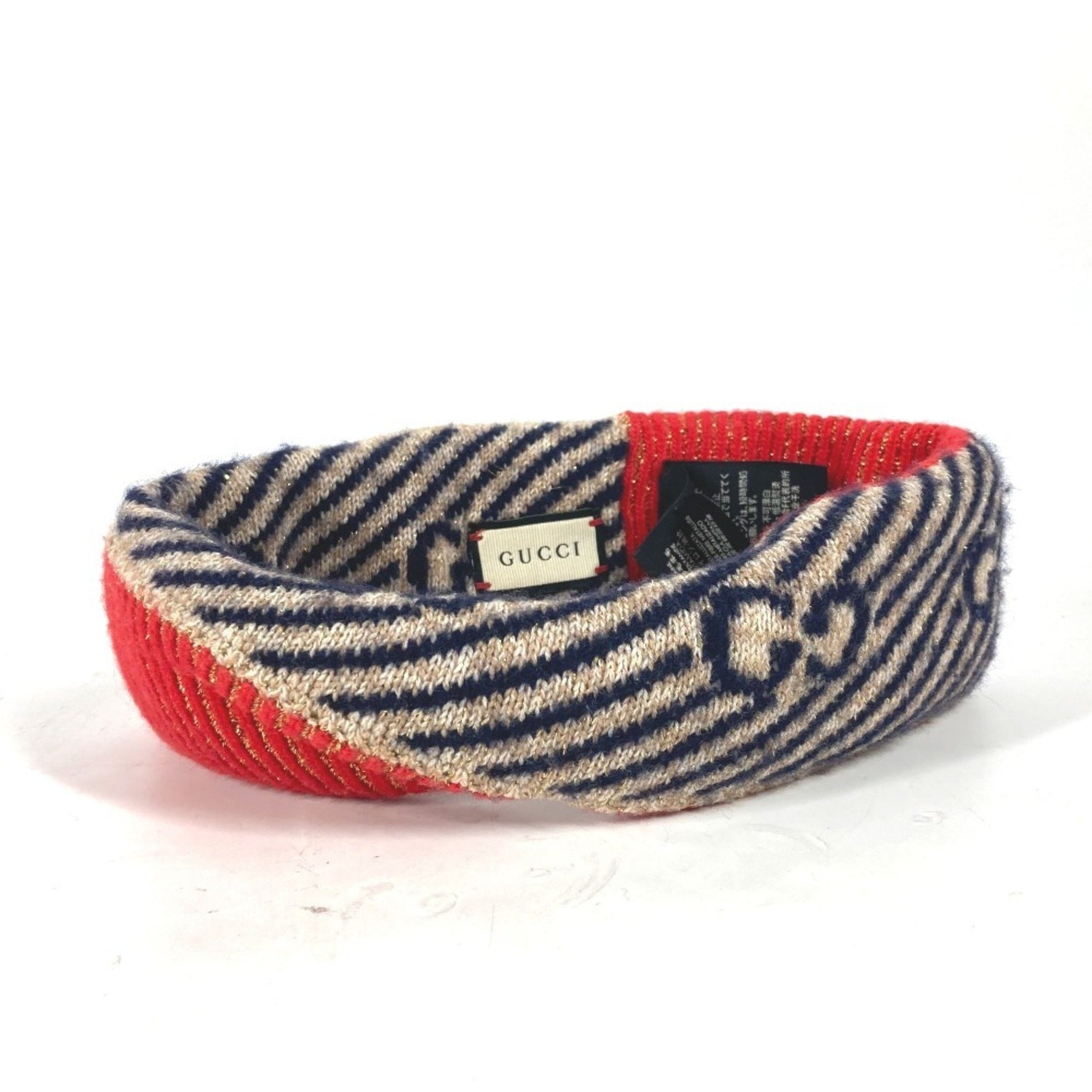 GUCCI Gucci Glitter GG Headband Hairband Wool Nylon Women's Multicolor