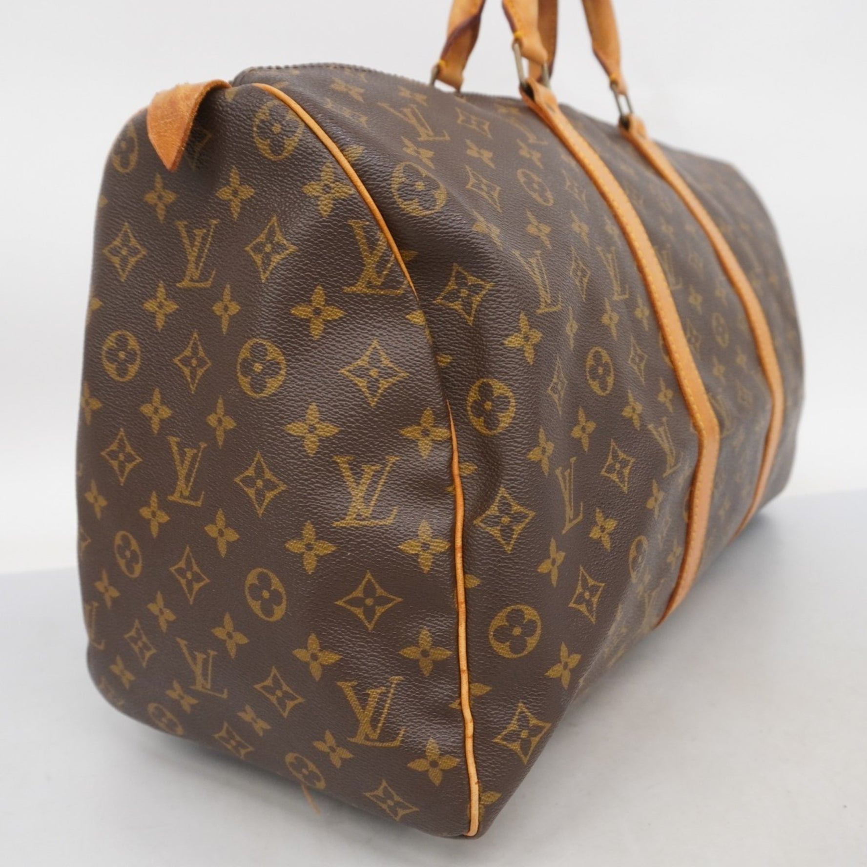 Louis Vuitton Monogram Keepall 50 Boston Bag M41426 Brown Men's/Women's P1210169