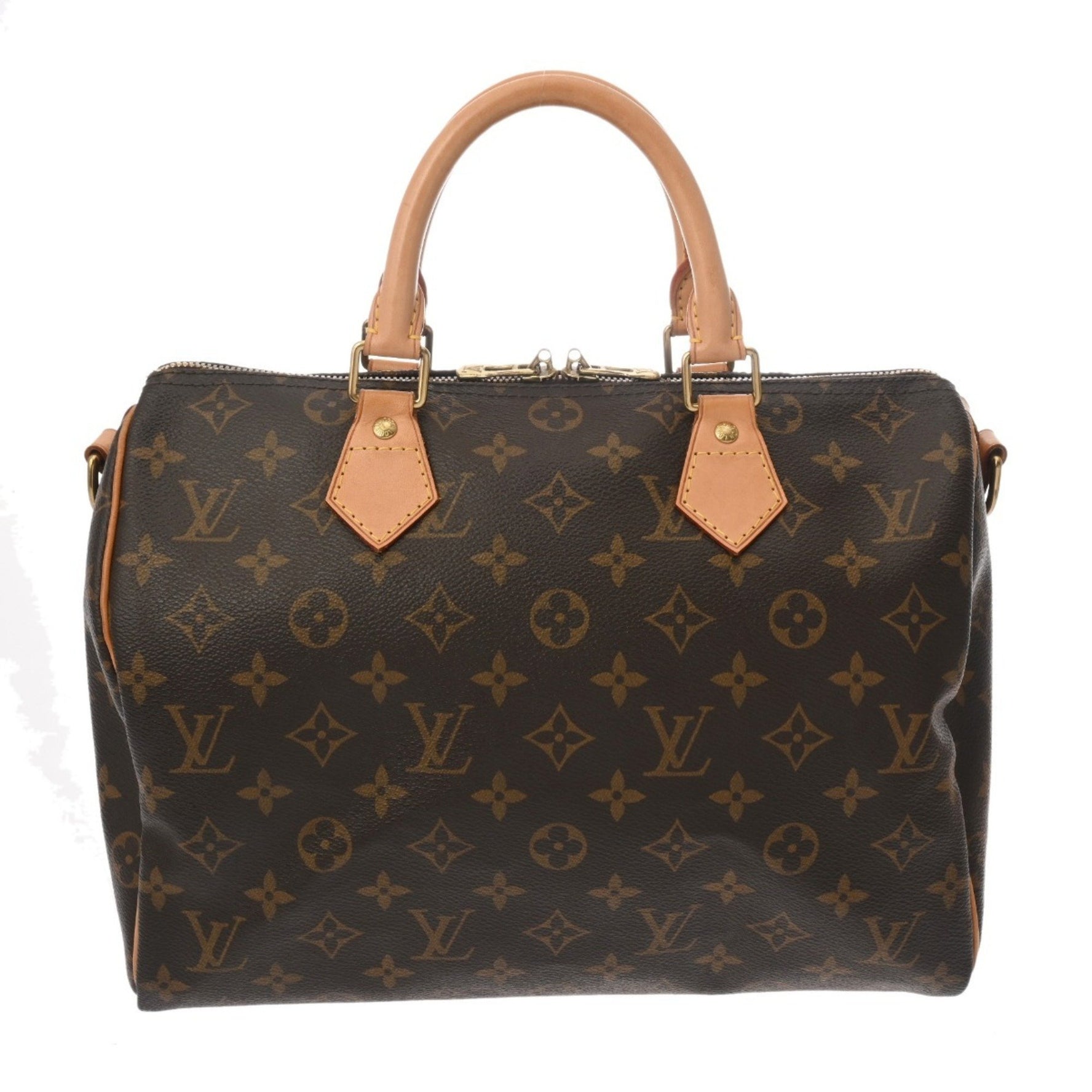 LOUIS VUITTON Monogram Speedy Bandouliere 30 Brown Canvas Handbag