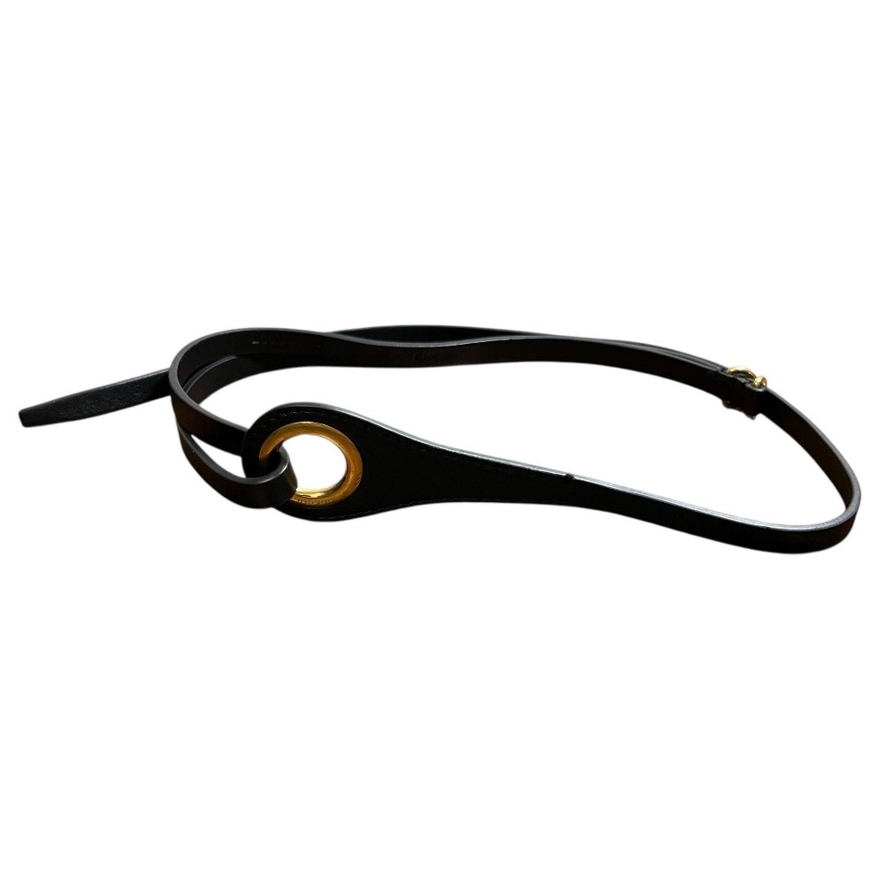BURBERRY Burberry Leather Narrow Belt SM Black Women's