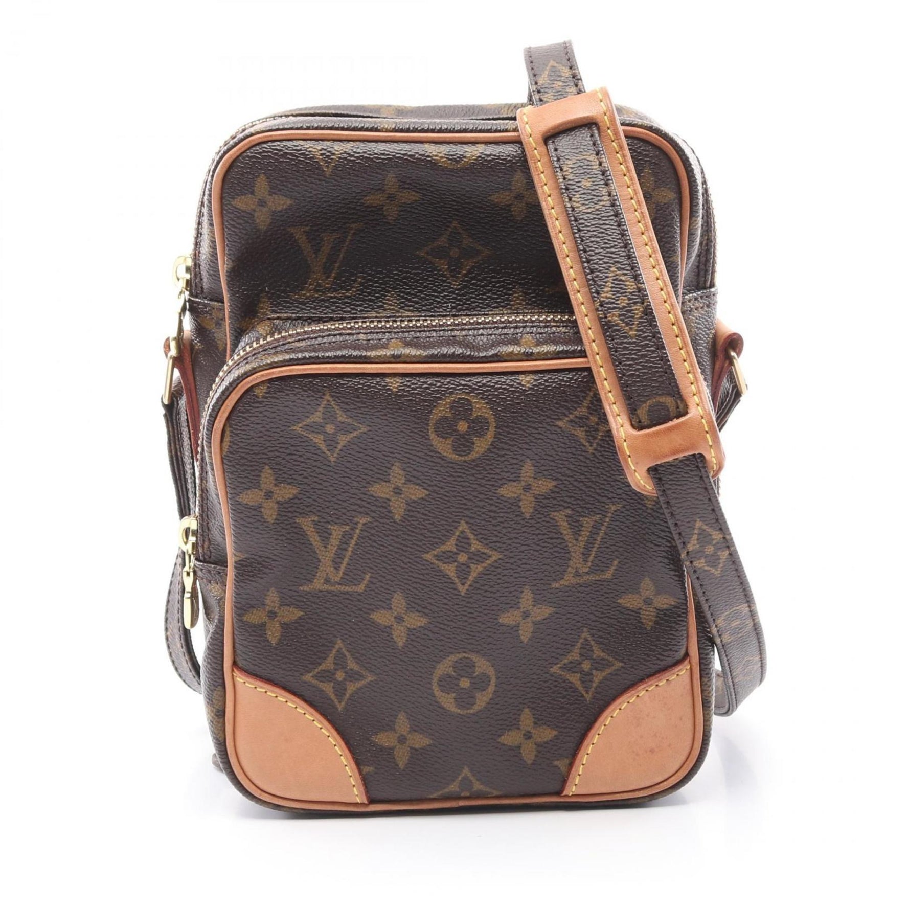 Louis Vuitton Amazon Shoulder Bag Coated Canvas Leather Monogram