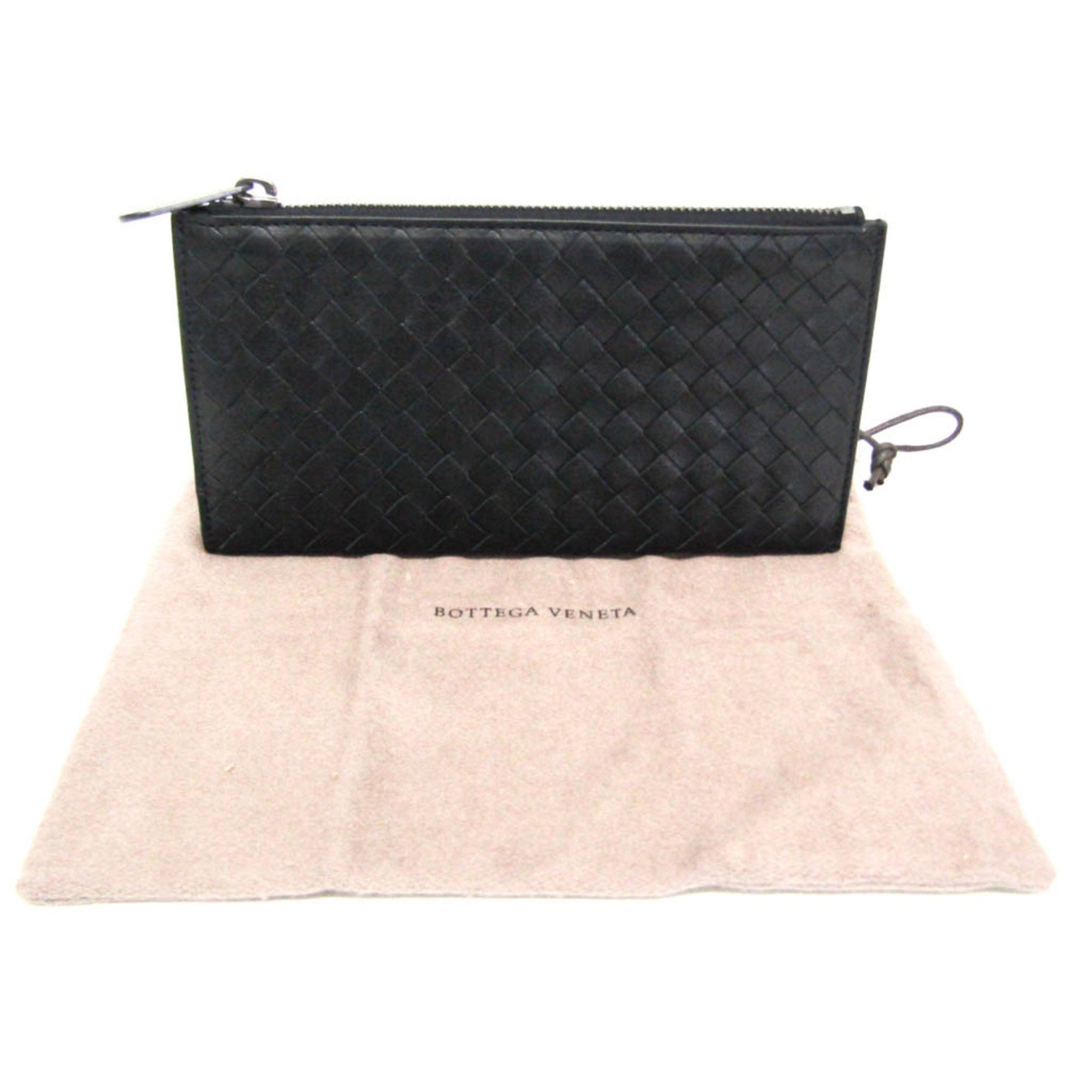 Bottega Veneta Intrecciato Leather Long Bill Wallet (bi-fold)