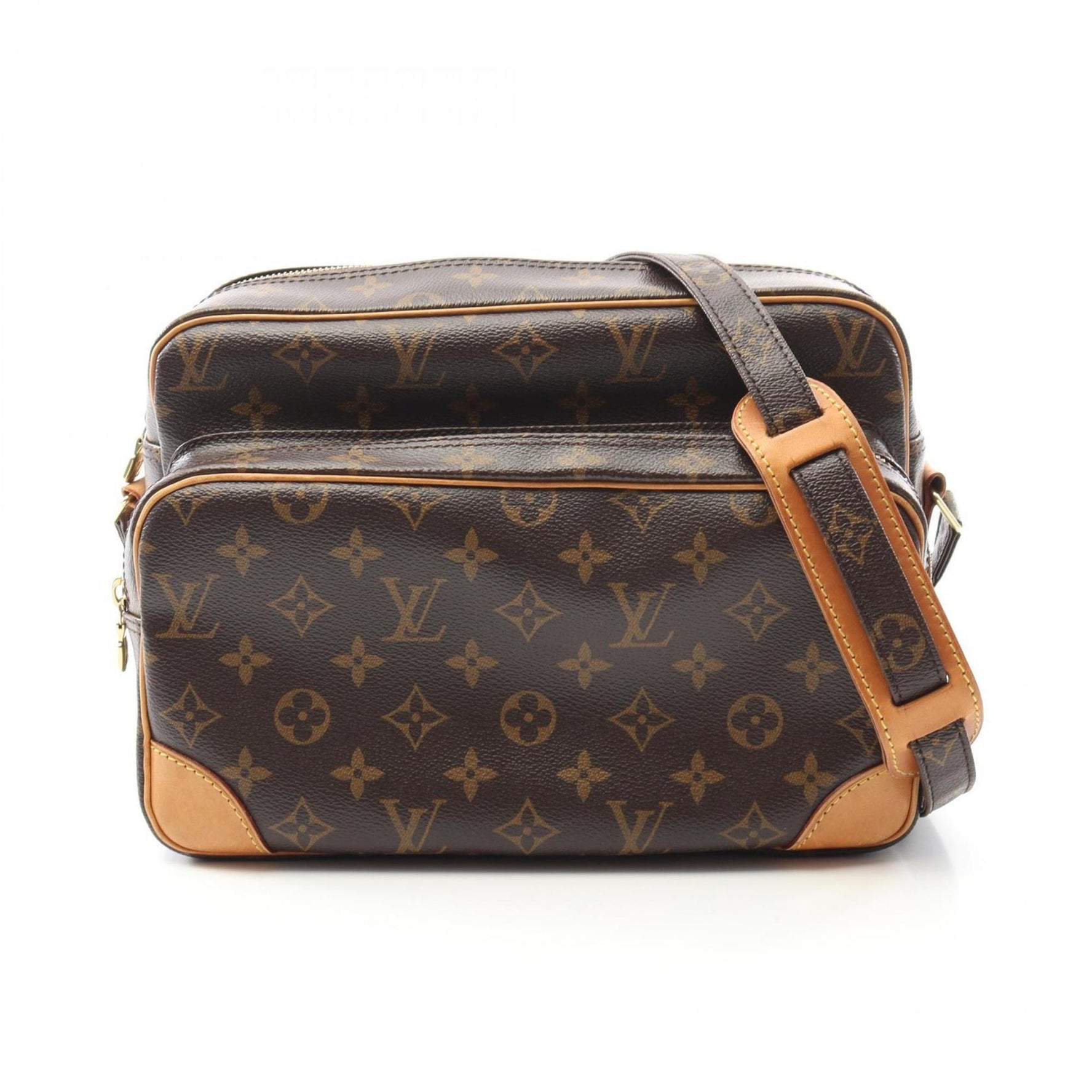 Louis Vuitton Nile Shoulder Bag Coated Canvas Leather Monogram