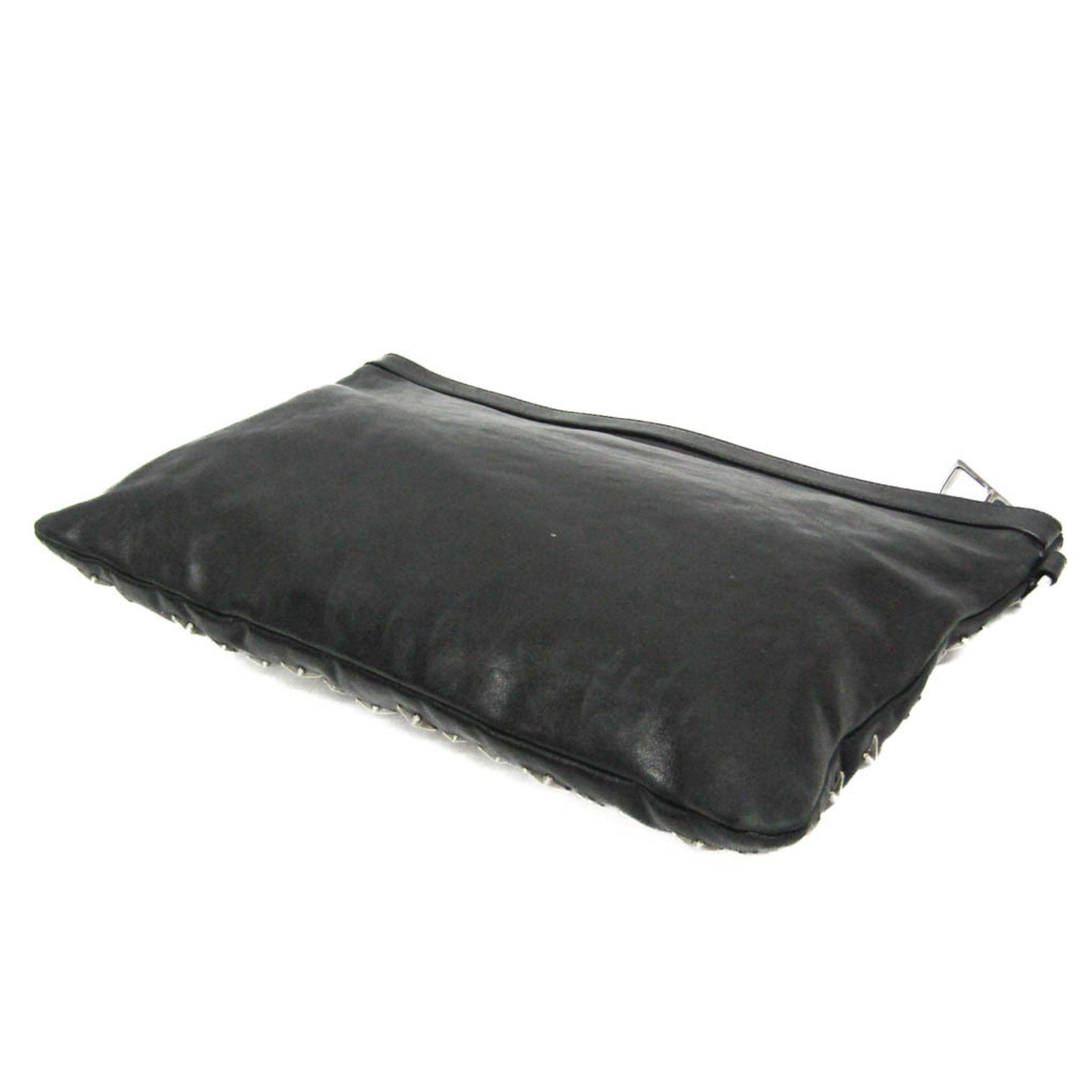 Jimmy Choo DEREK Women,Men Leather Studded Clutch Bag