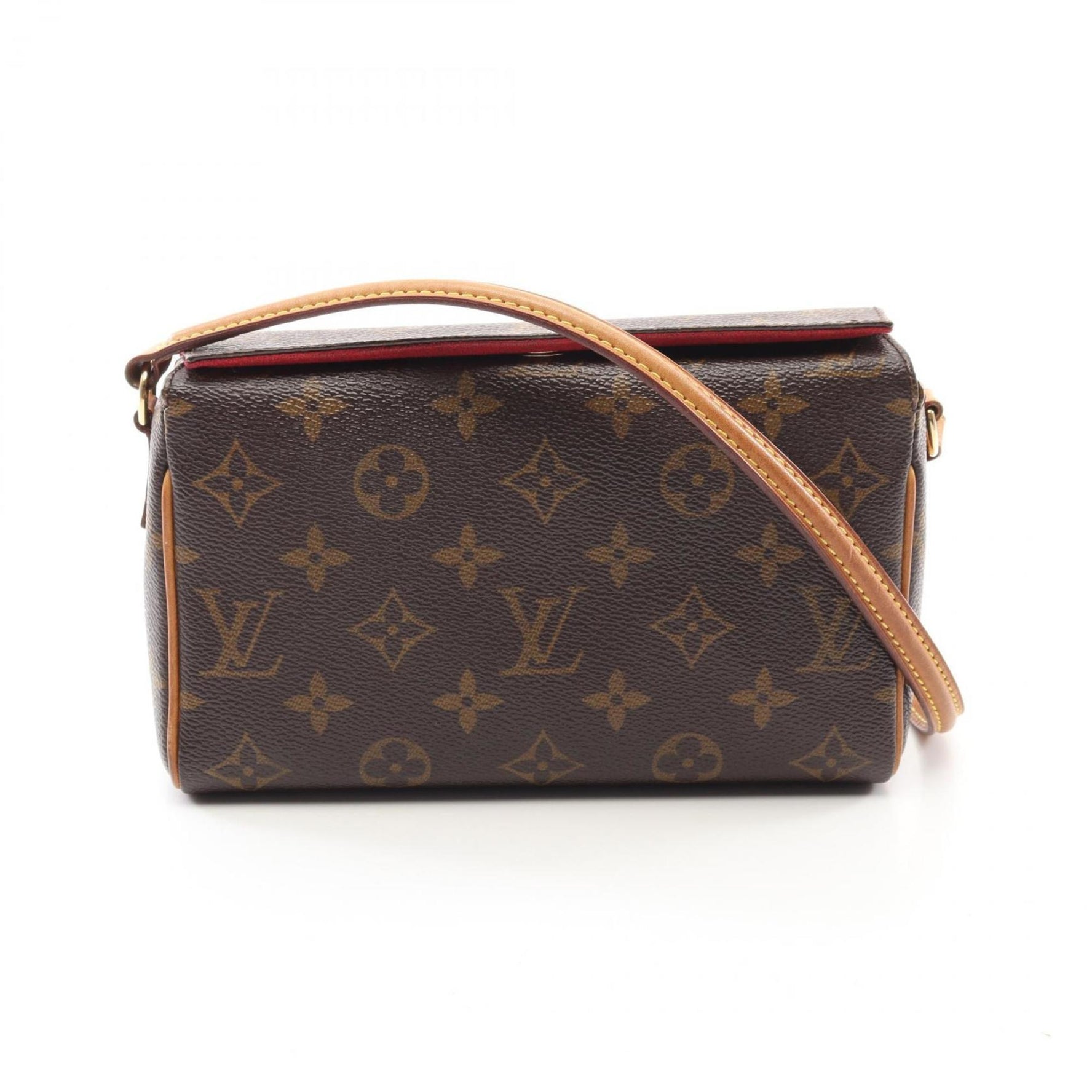 Louis Vuitton Recital Handbag Coated Canvas Leather Monogram Brown