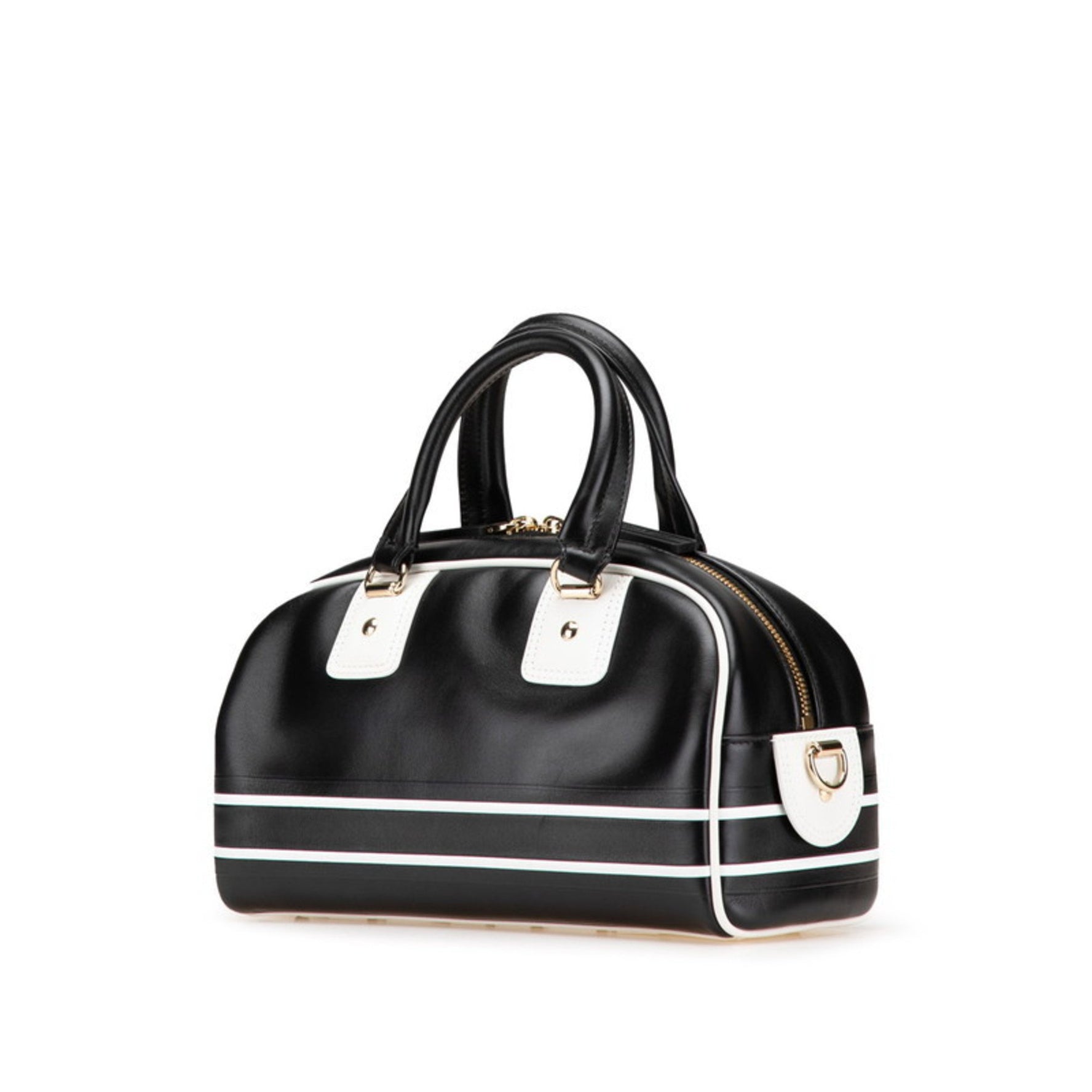 Christian Dior Dior Vibe Bowling Bag, Handbag/Shoulder Black/White Leather