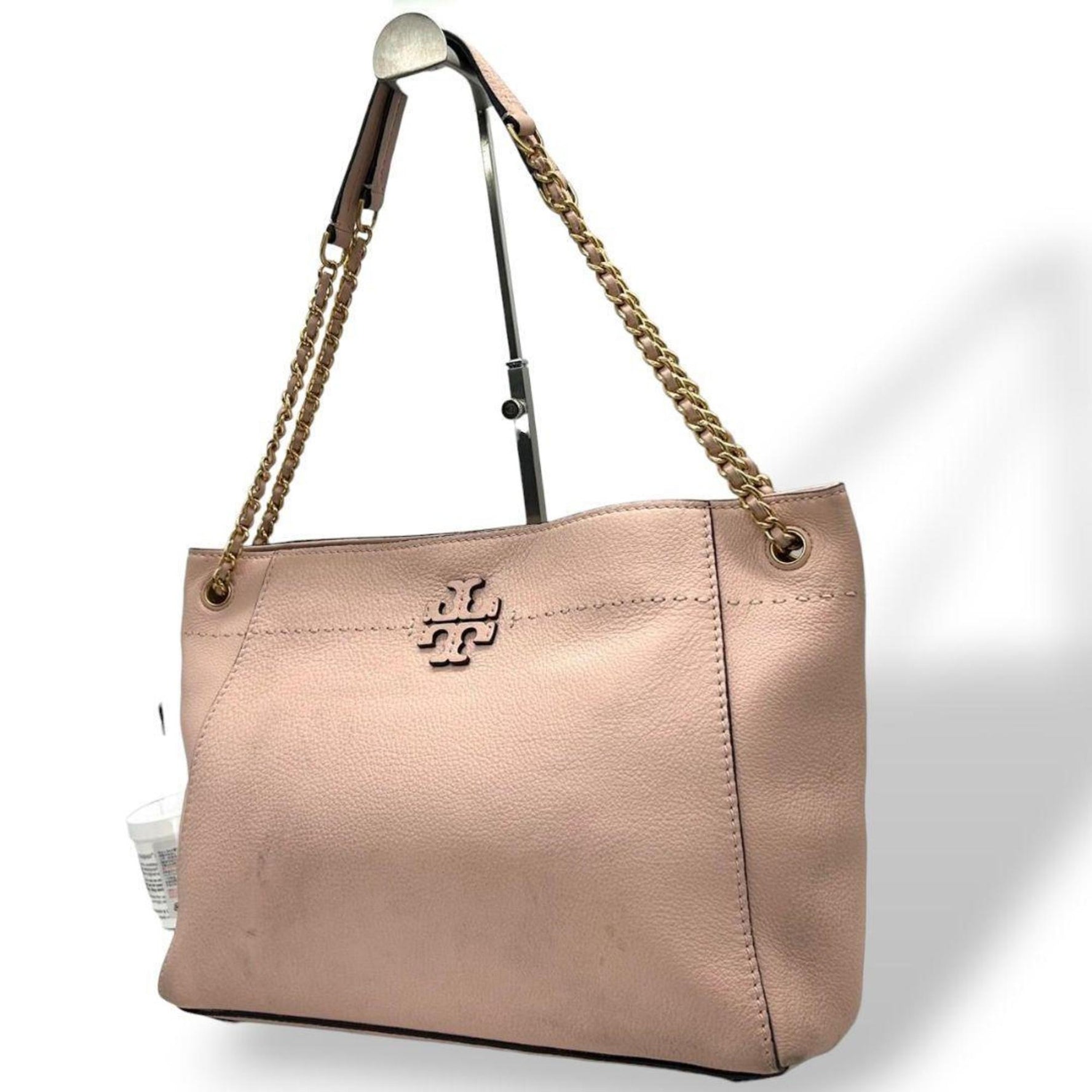 Tory Burch Large Logo Leather Tote Bag in One-Shoulder Handbag/Shoulder with Gold Hardware
