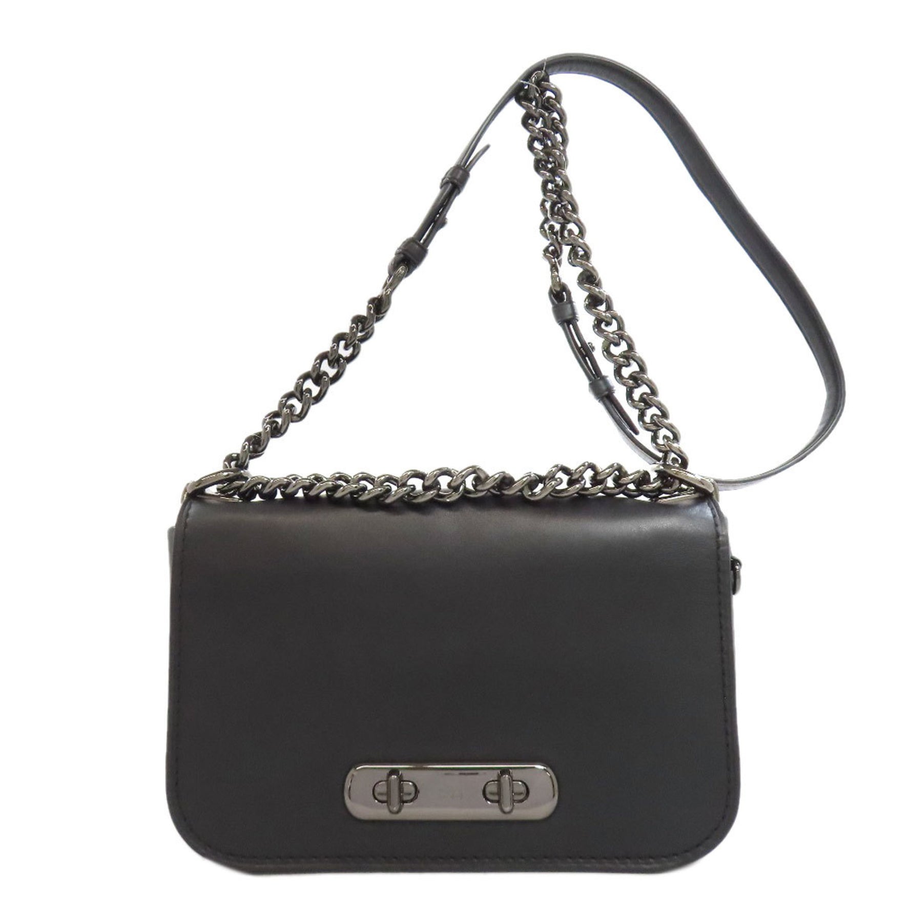 Coach Chain Shoulder Swagger 25 Bag Leather