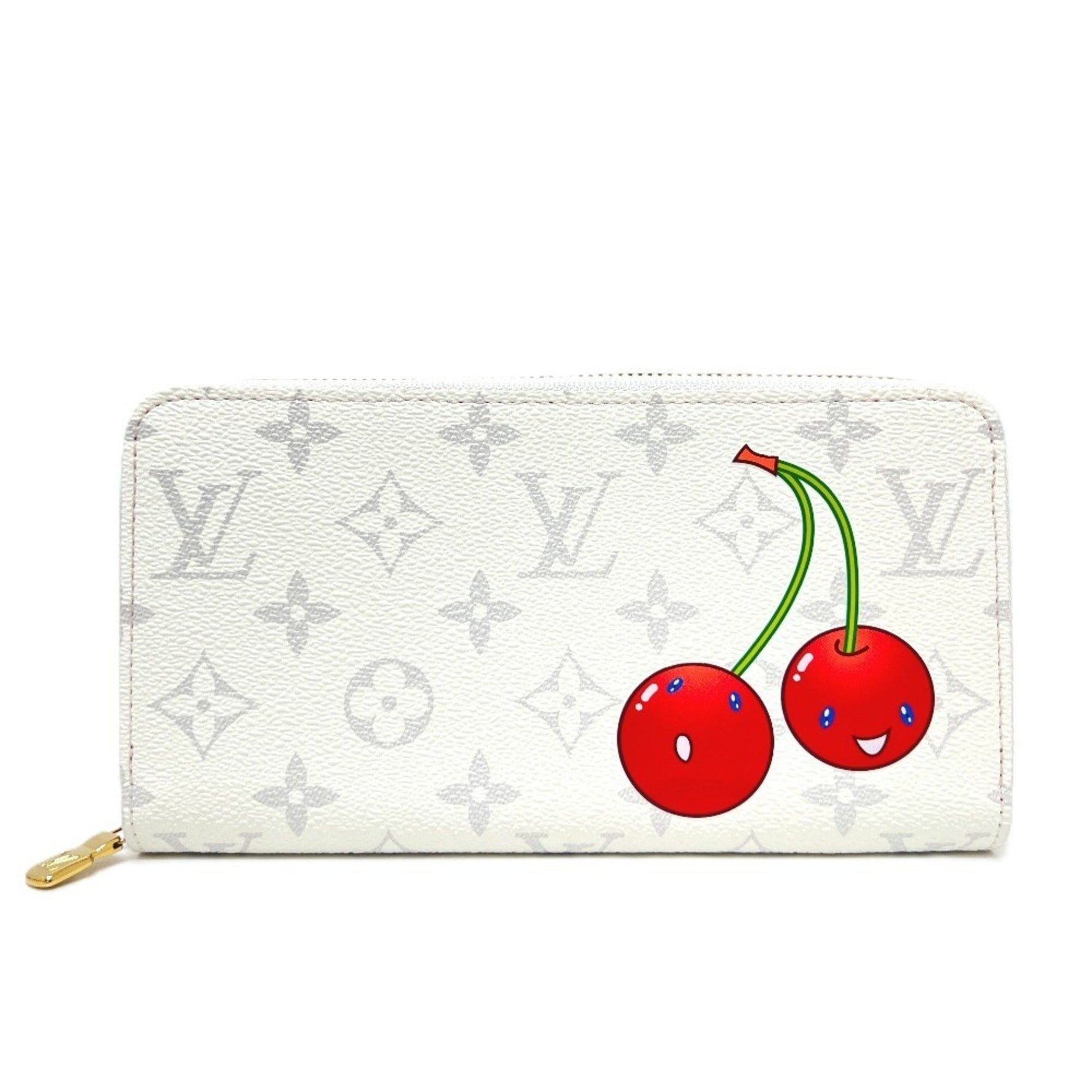 Louis Vuitton Takashi Murakami collaboration Monogram LV x TM Zippy Wallet Cherry Long Canvas